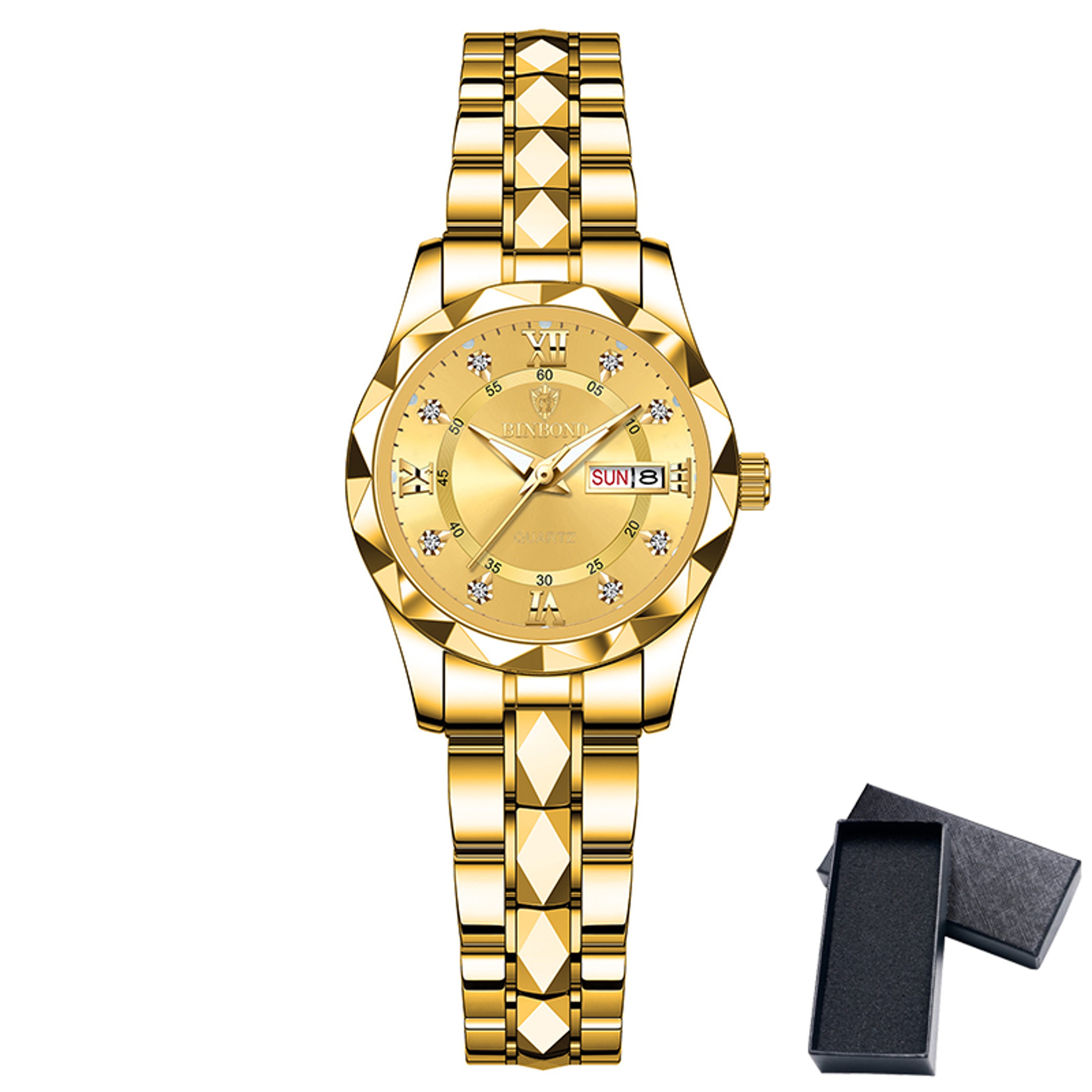 Product Name Luxury Womens Quartz Watch With Week Date Display Waterproof Business Wristwatch 6
