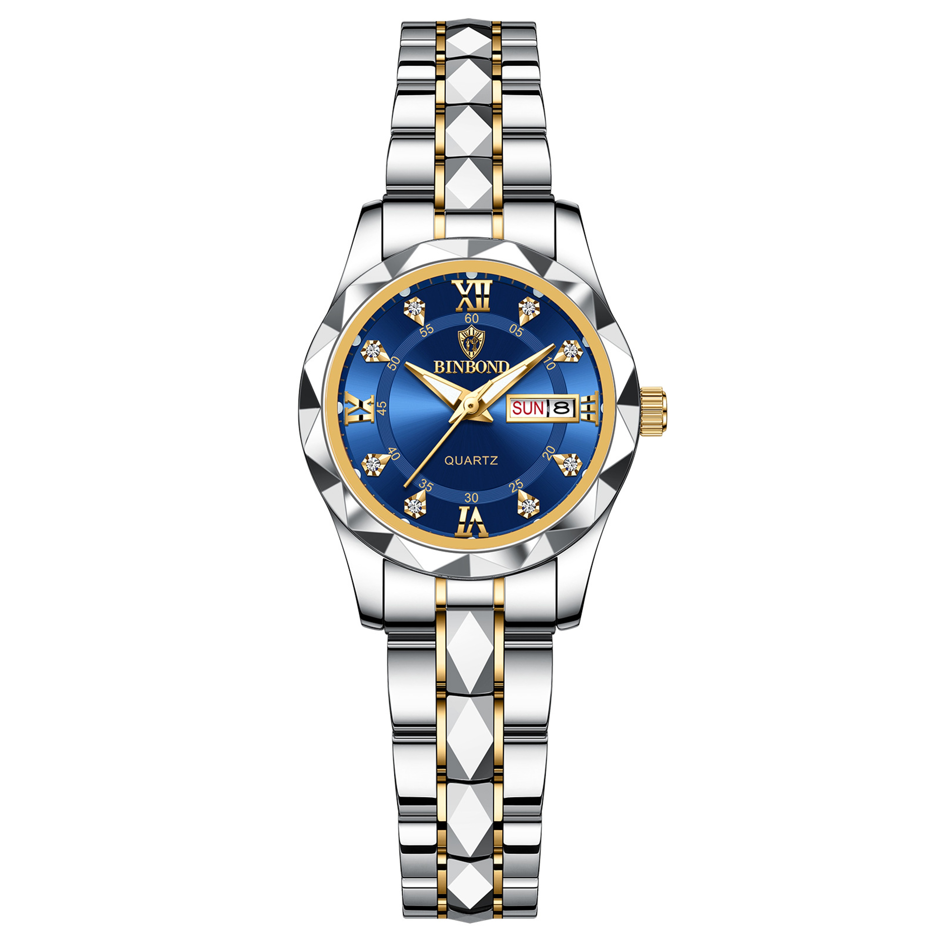 Product Name Luxury Womens Quartz Watch With Week Date Display Waterproof Business Wristwatch 14