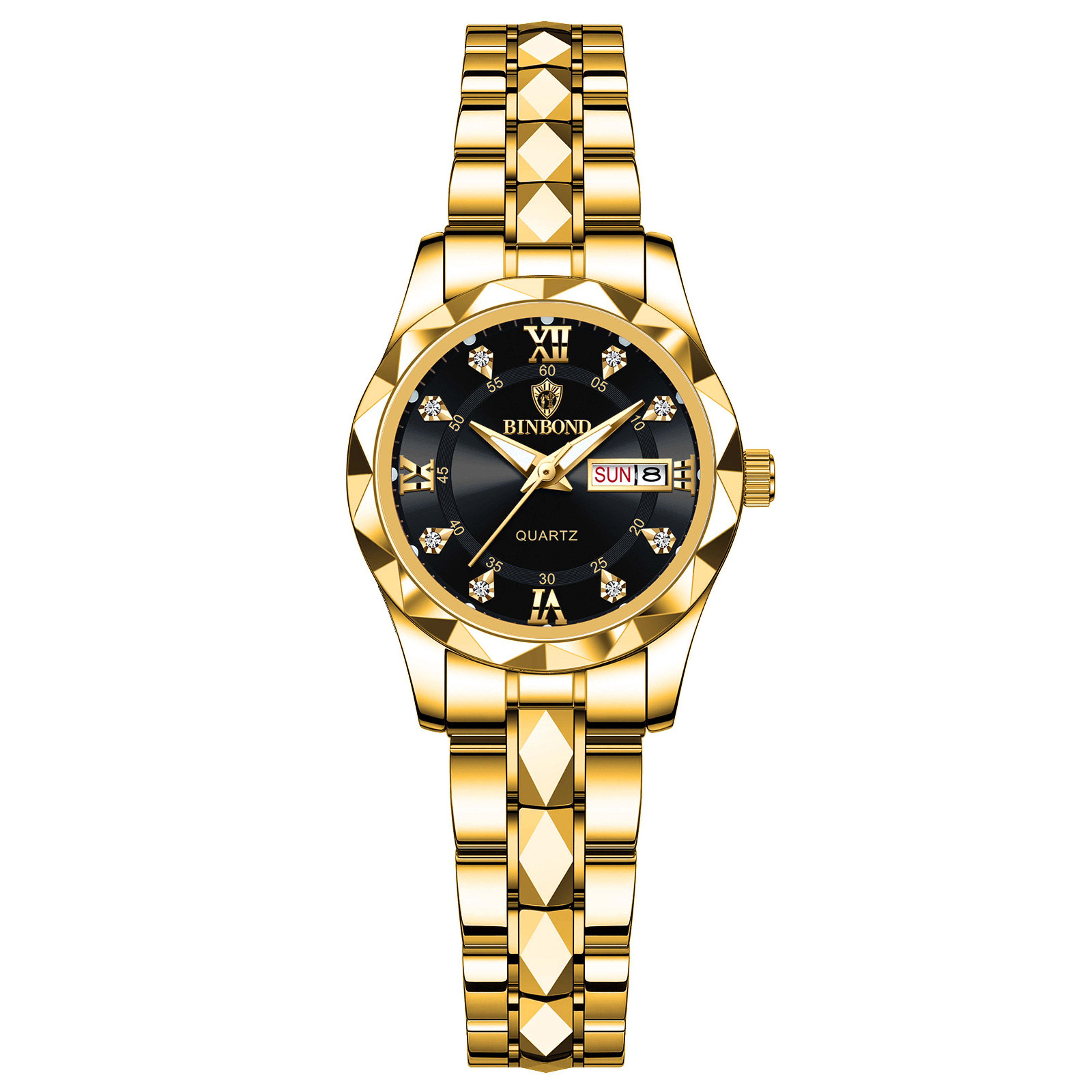 Product Name Luxury Womens Quartz Watch With Week Date Display Waterproof Business Wristwatch 16