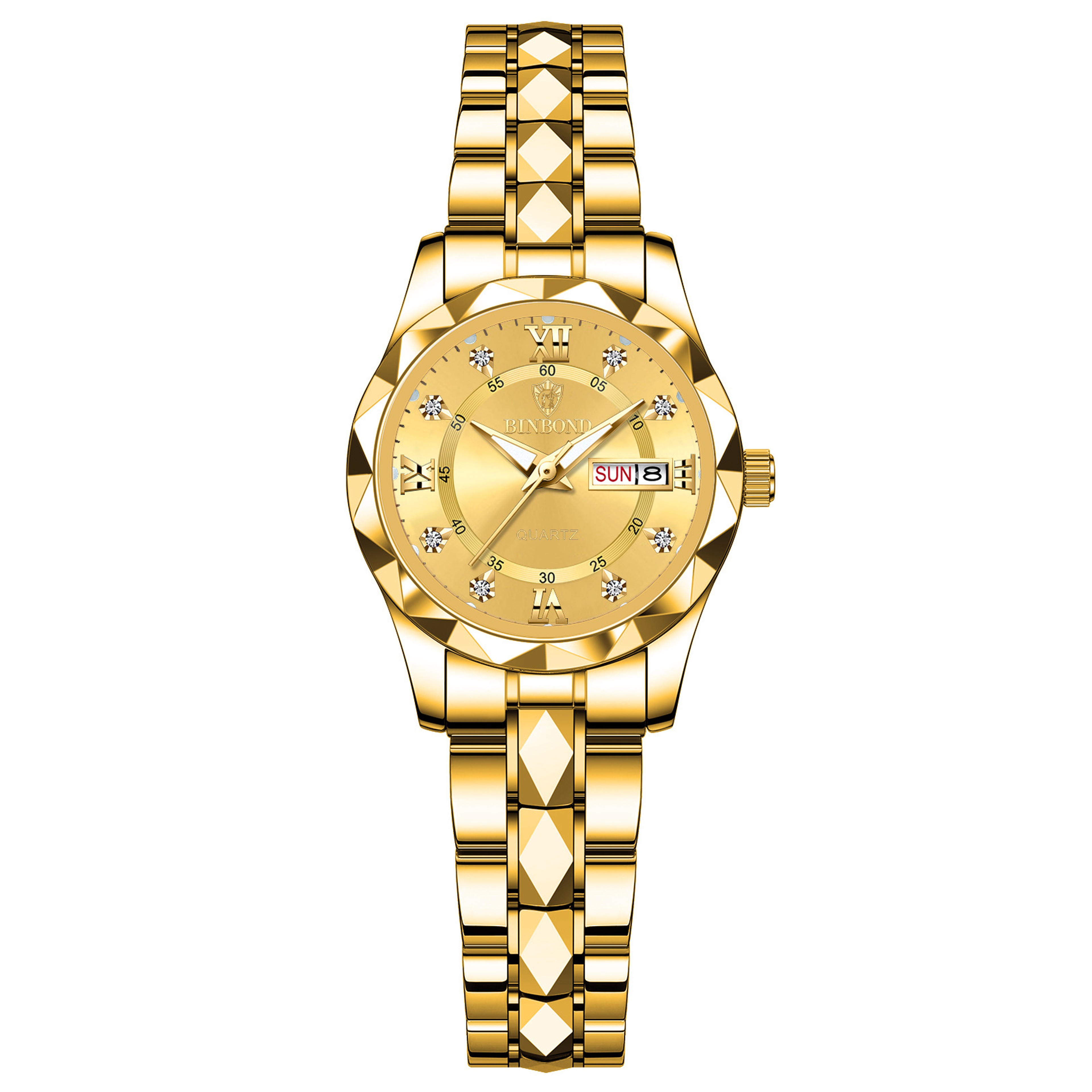 Product Name Luxury Womens Quartz Watch With Week Date Display Waterproof Business Wristwatch 15