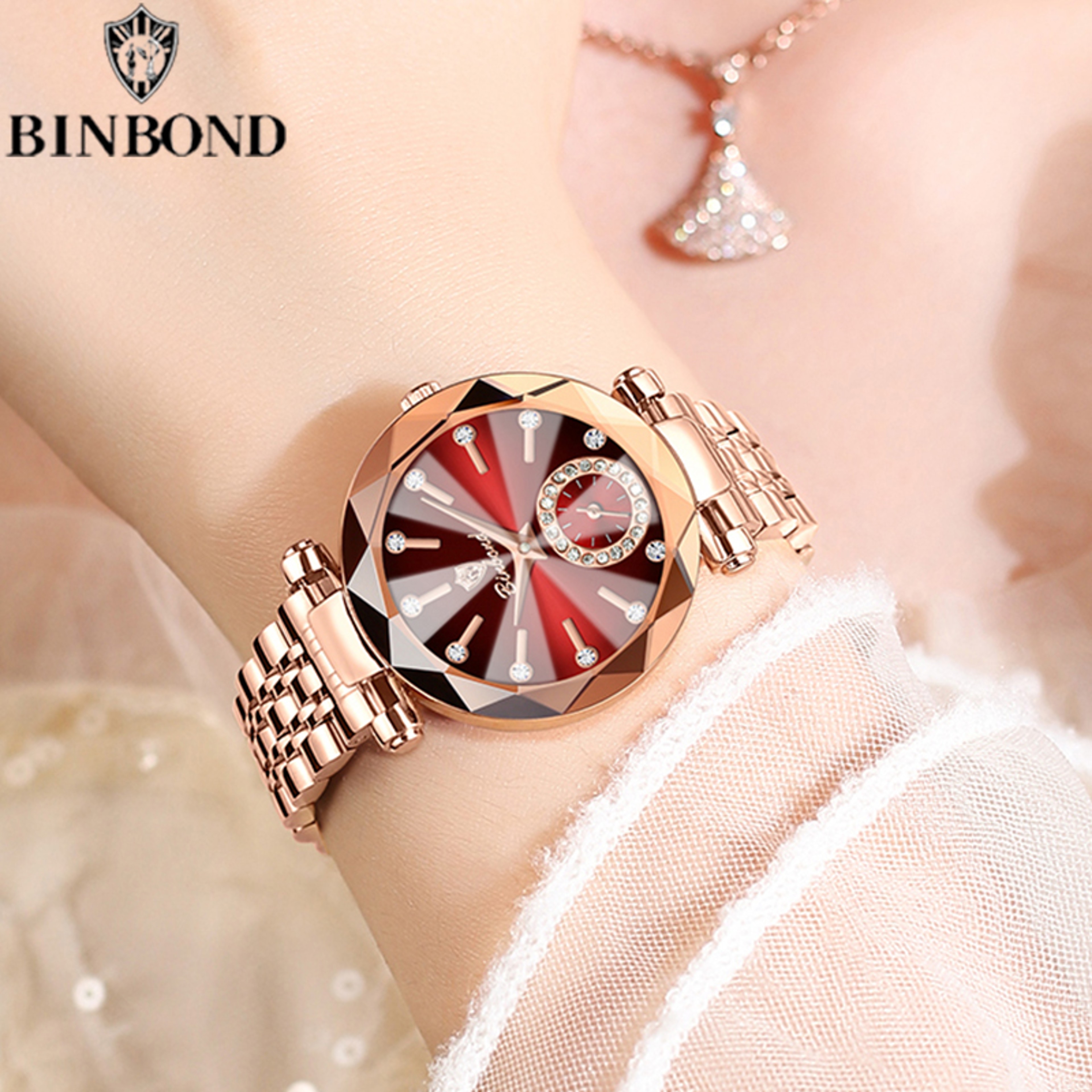 Heart Of The Ocean Inspired Women Quartz Watch Elegant Diamond Waterproof Casual Wristwatch 2