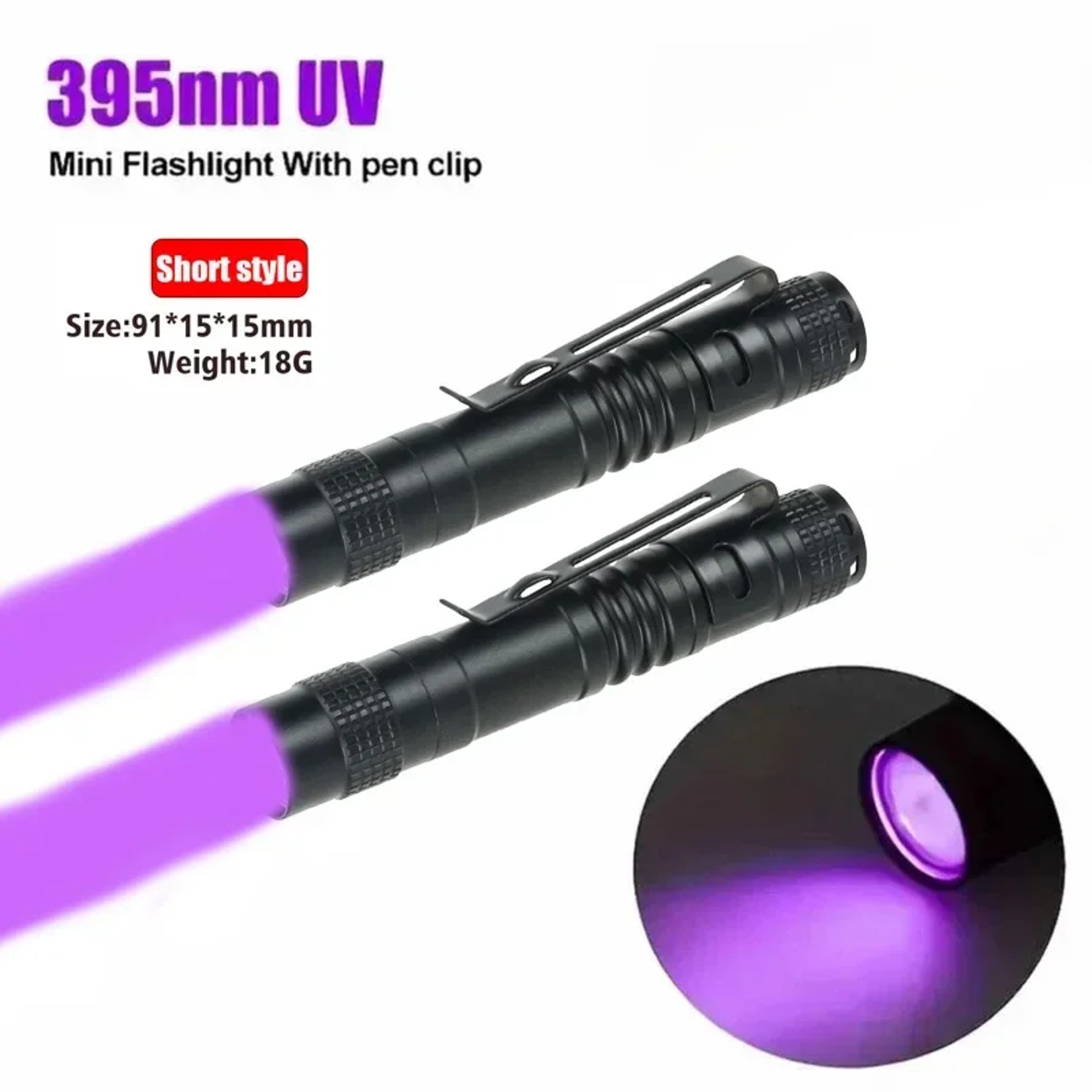 UV Flashlight Portable Black Light Pet Urine Detector Torch 7