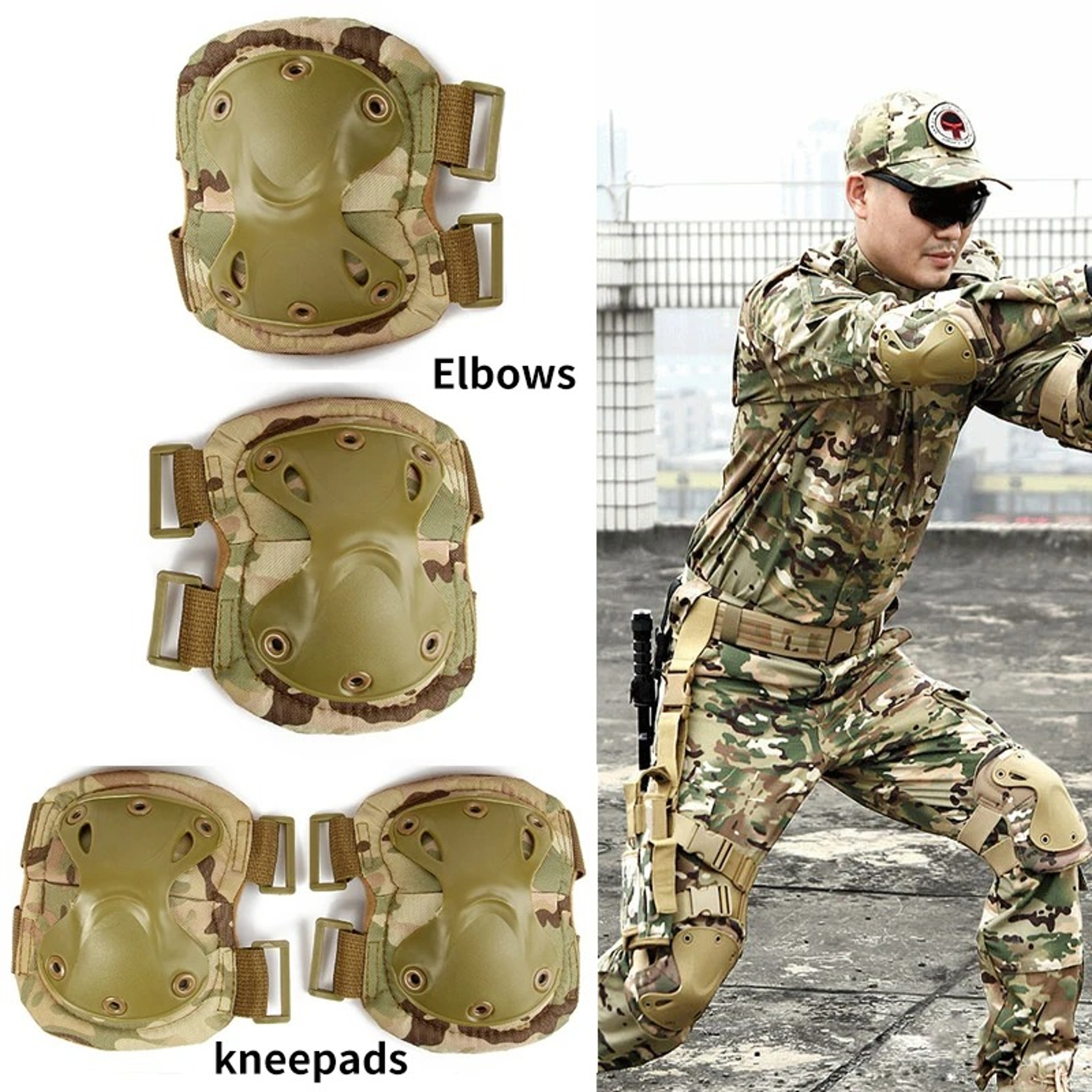 Tactical Knee Pads Support Gear For Military Airsoft Outdoor Sports Protection 5