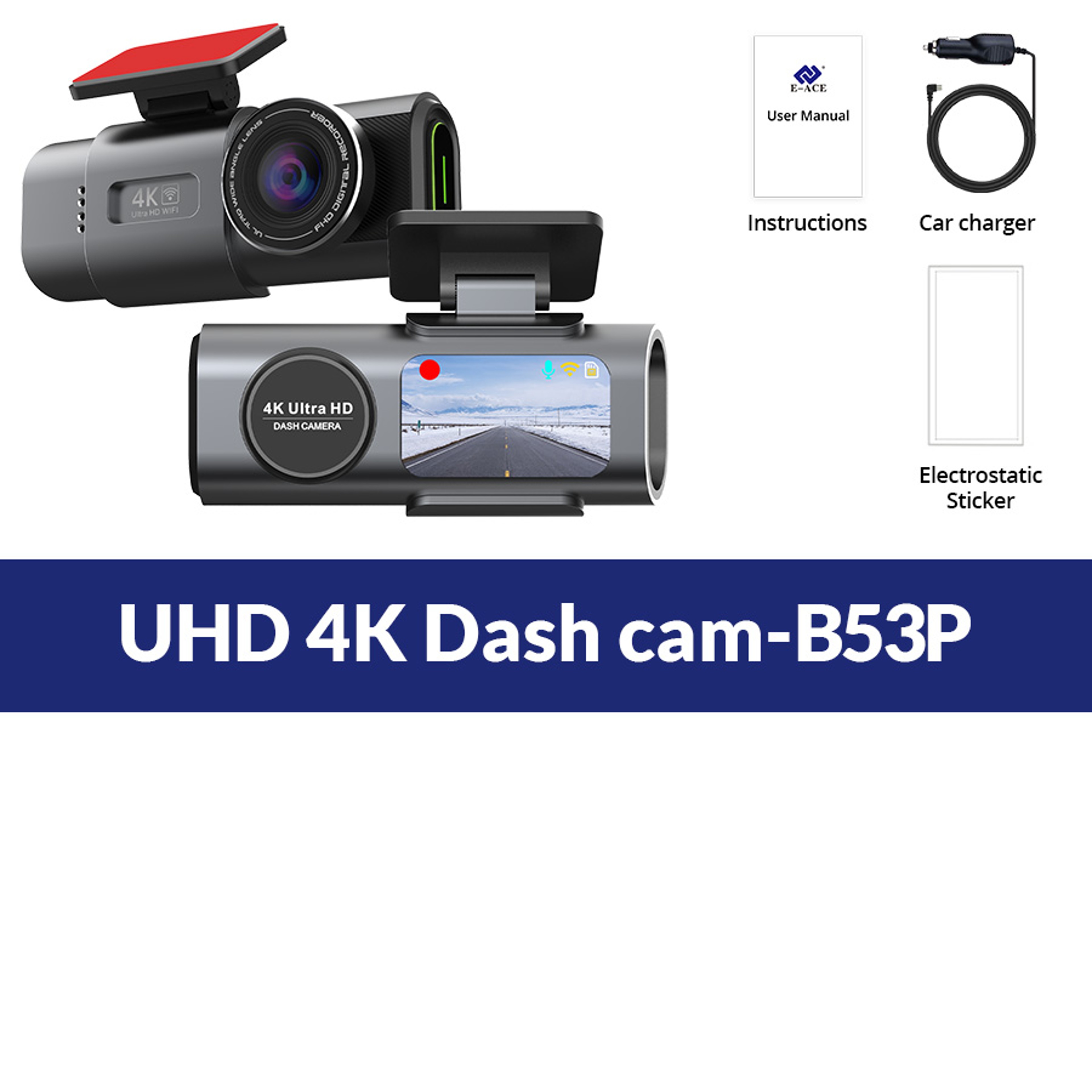 Dash Cam With WiFi GPS Night Vision And Parking Monitor 6