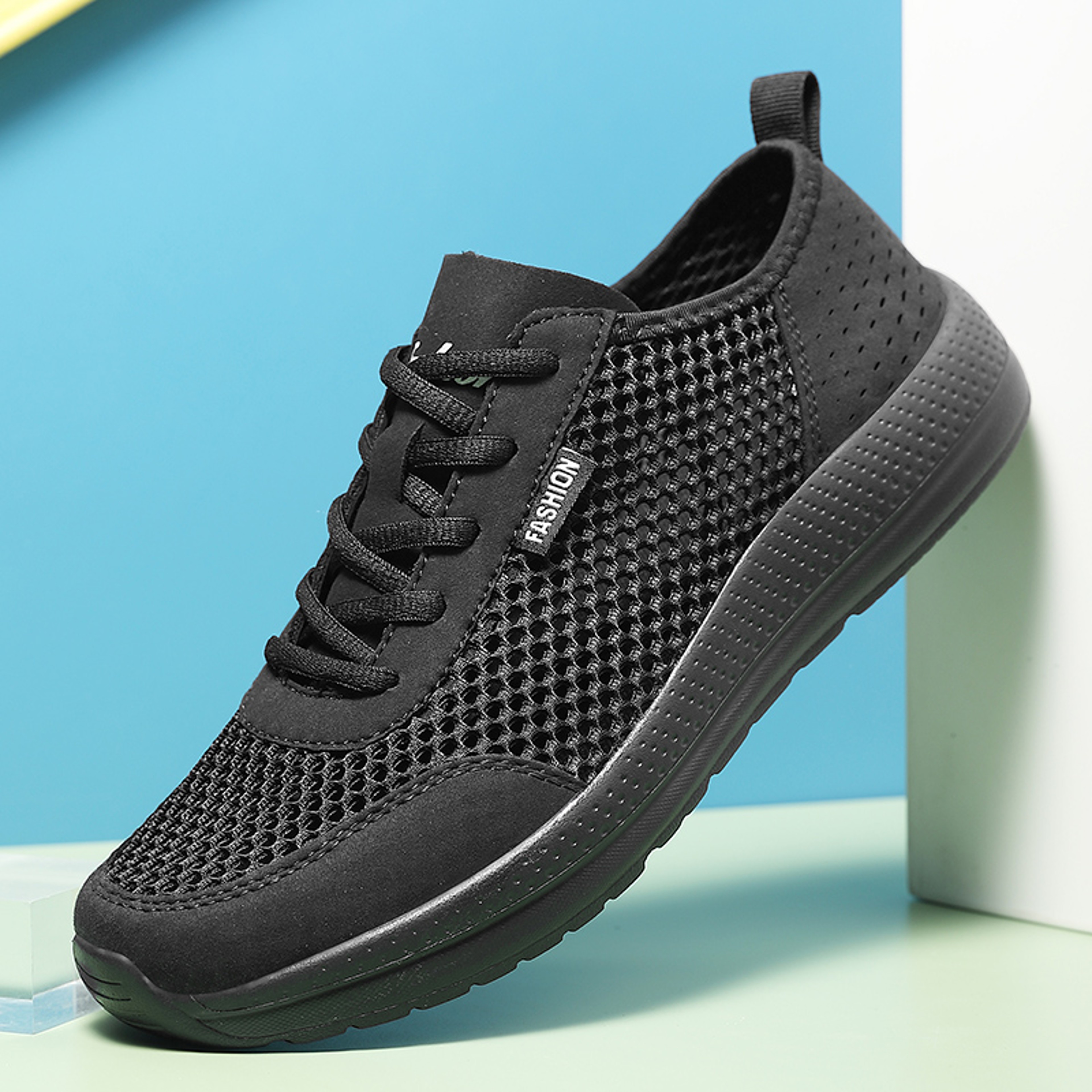Mens Breathable Mesh Running Shoes Lightweight Comfortable Sneakers – view 3