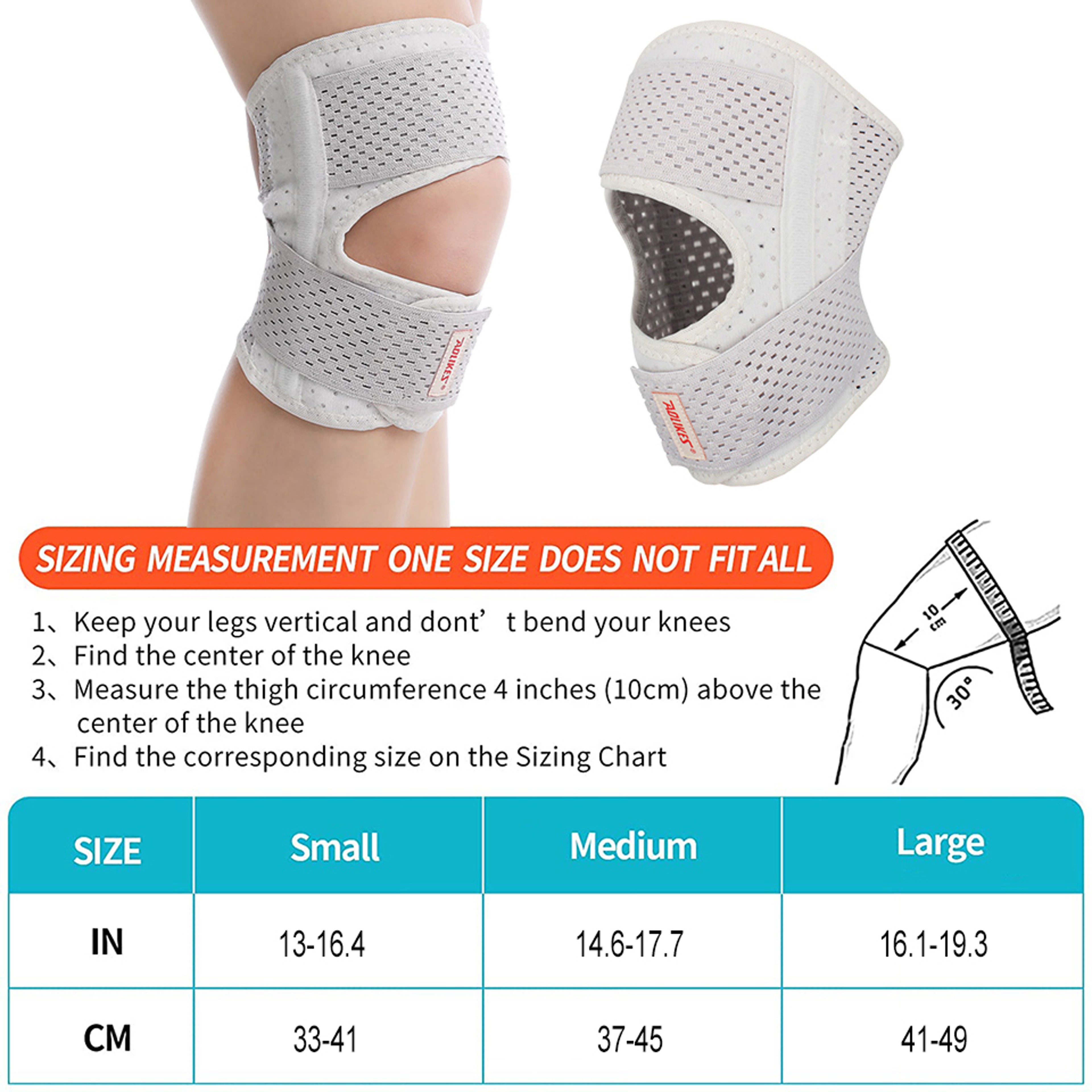 Adjustable Knee Brace With Side Stabilizers For Meniscus Support And Knee Pain Relief 5
