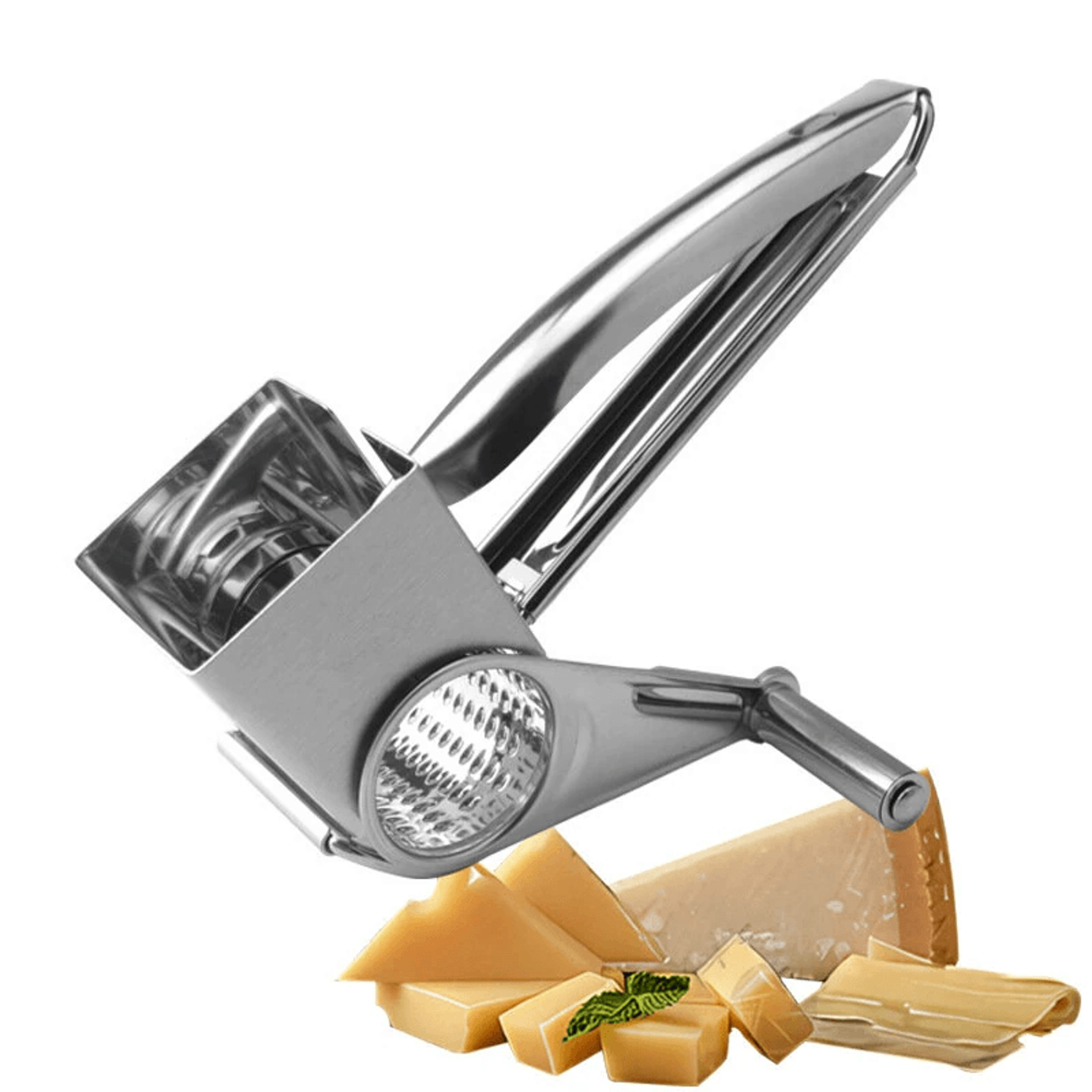 Stainless Steel Rotary Cheese Grater And Vegetable Slicer Kitchen Tool 6
