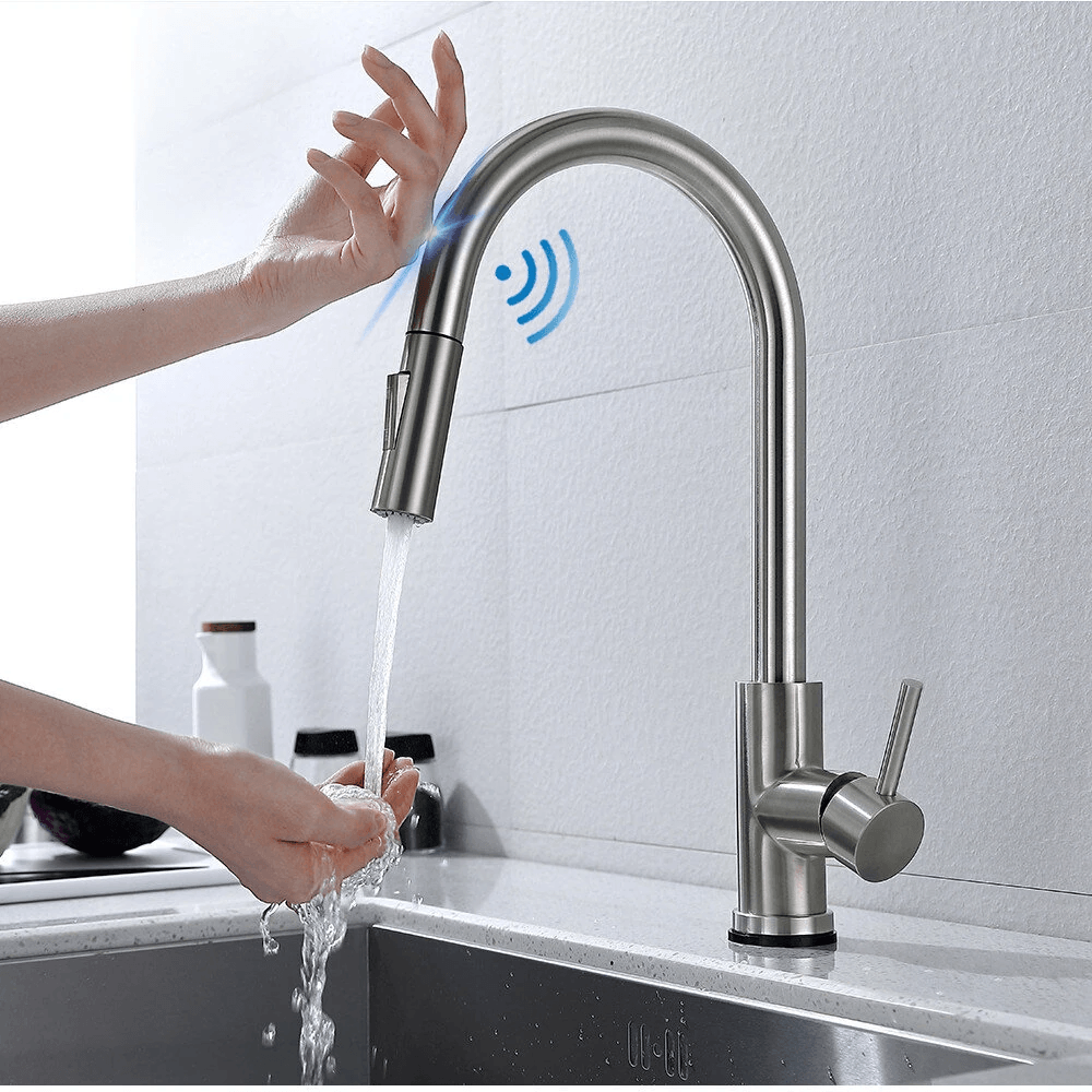 Smart Touch Kitchen Faucet With Pull Down Sprayer And Degree Rotation 9