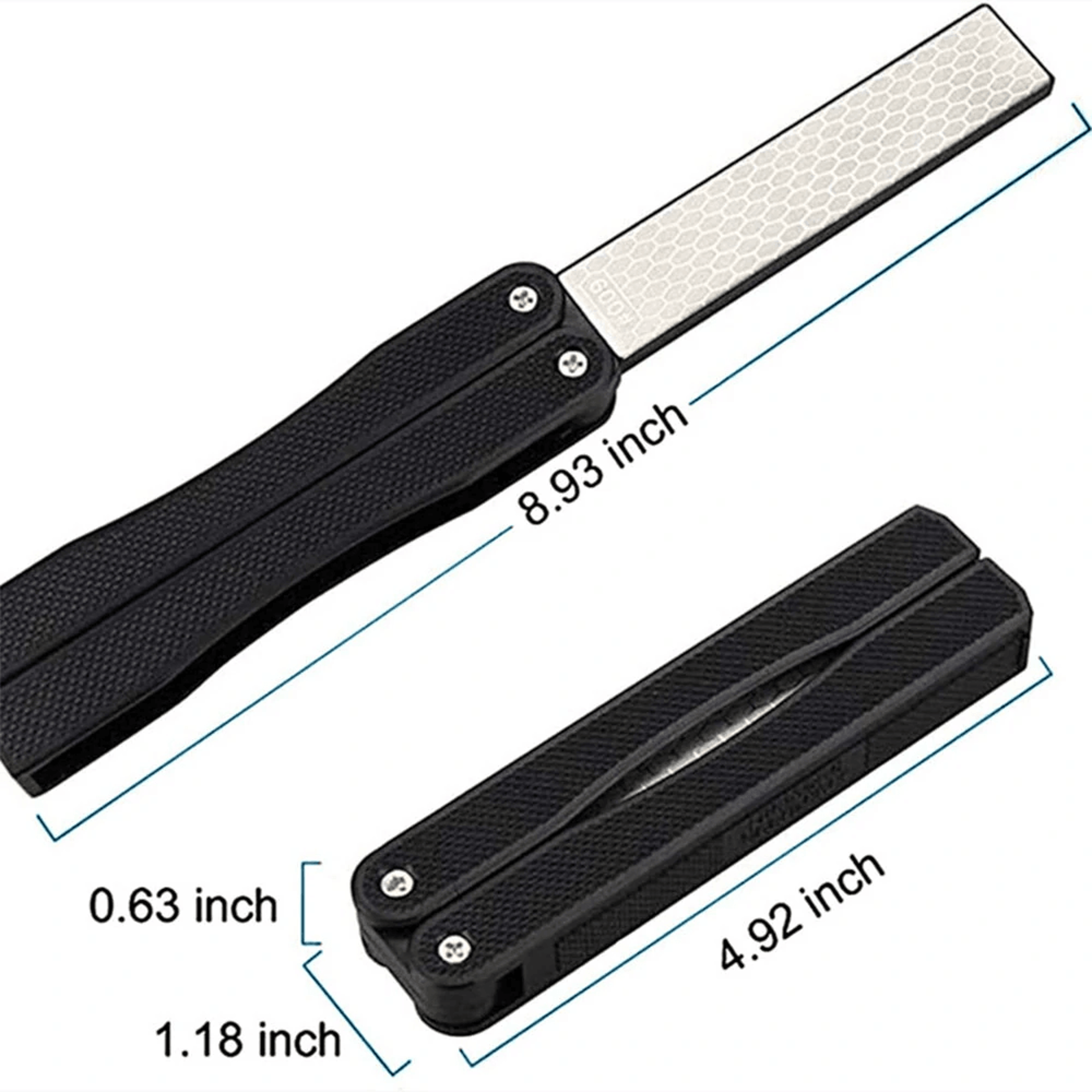 Foldable Double Sided Diamond Knife Sharpener For Kitchen And Outdoor Blades 5
