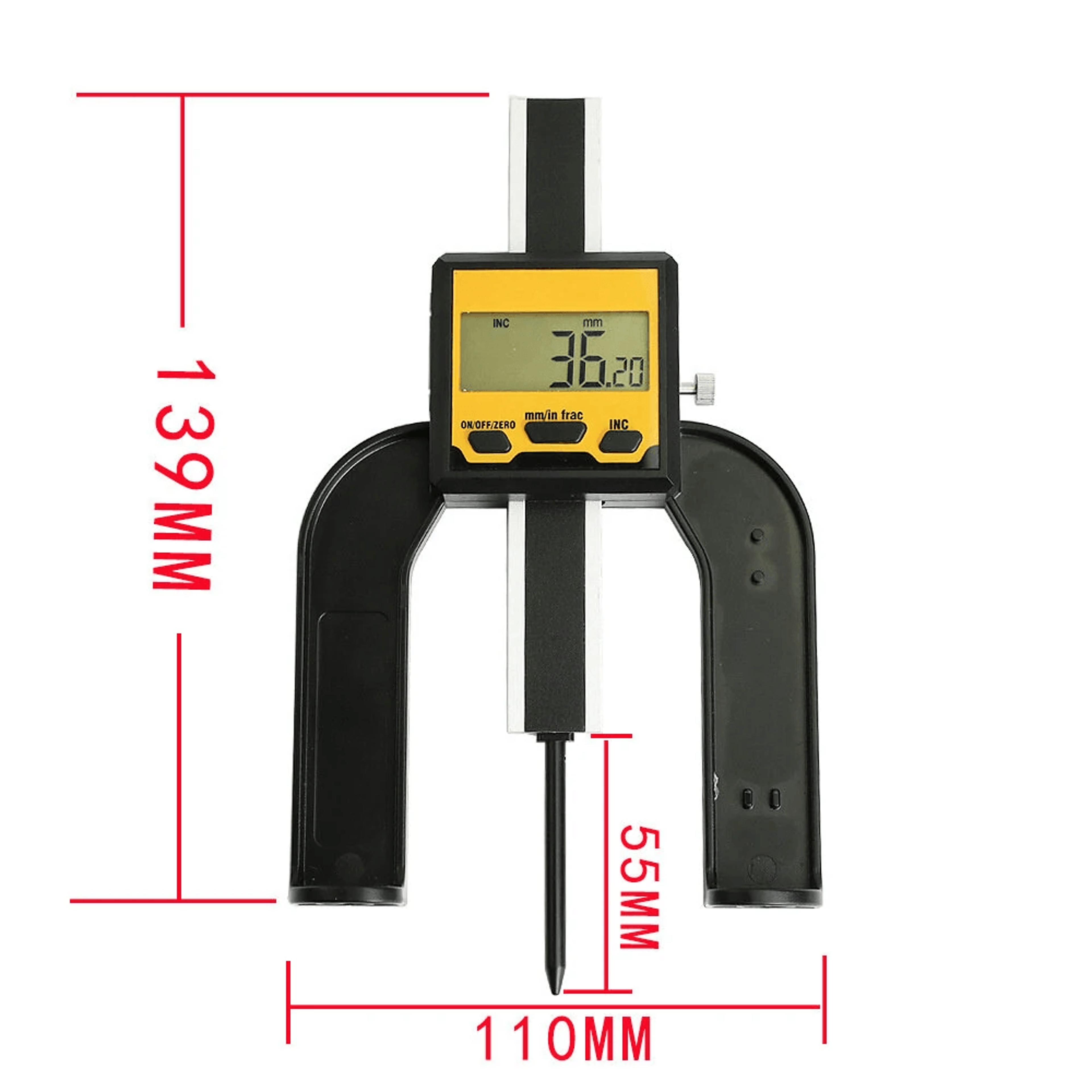 Precision Digital Depth Gauge With LCD Display For Woodworking And Accurate Height Measurement 7