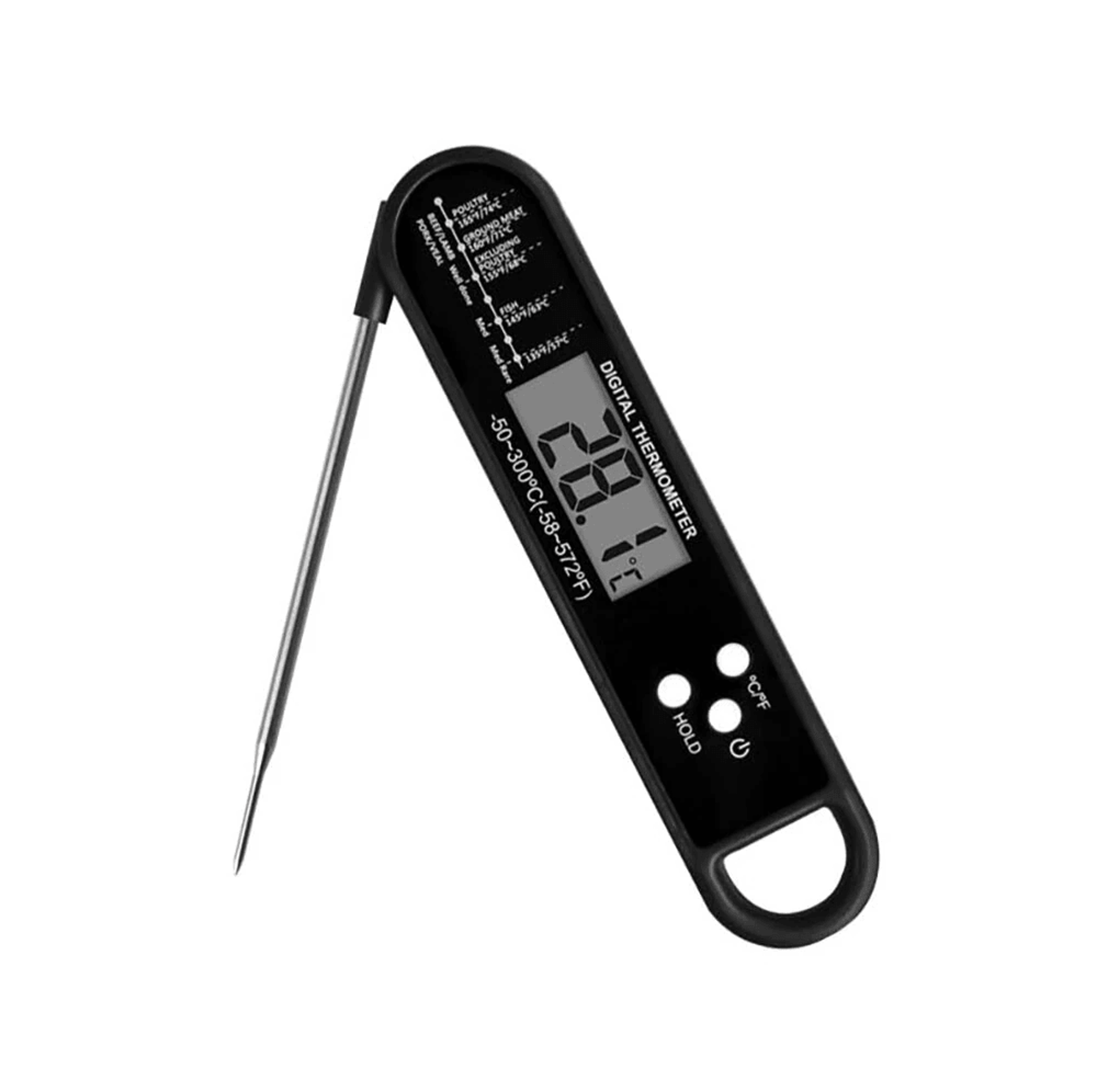 Foldable Digital Meat Thermometer With Magnetic Back For Grilling Baking And Cooking 5