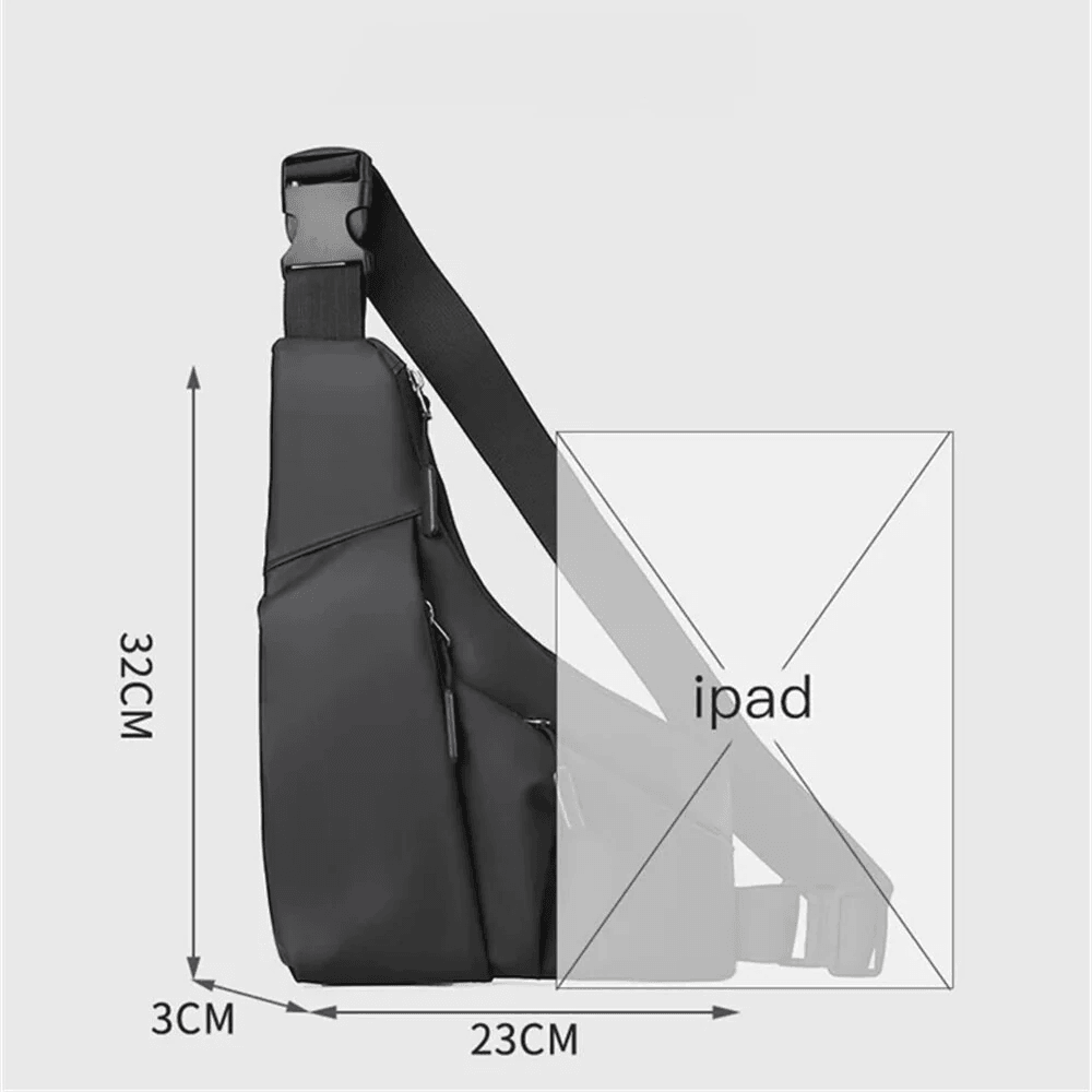 Mens Waterproof Anti Theft Chest Sling Bag With Multi Compartment Storage 8