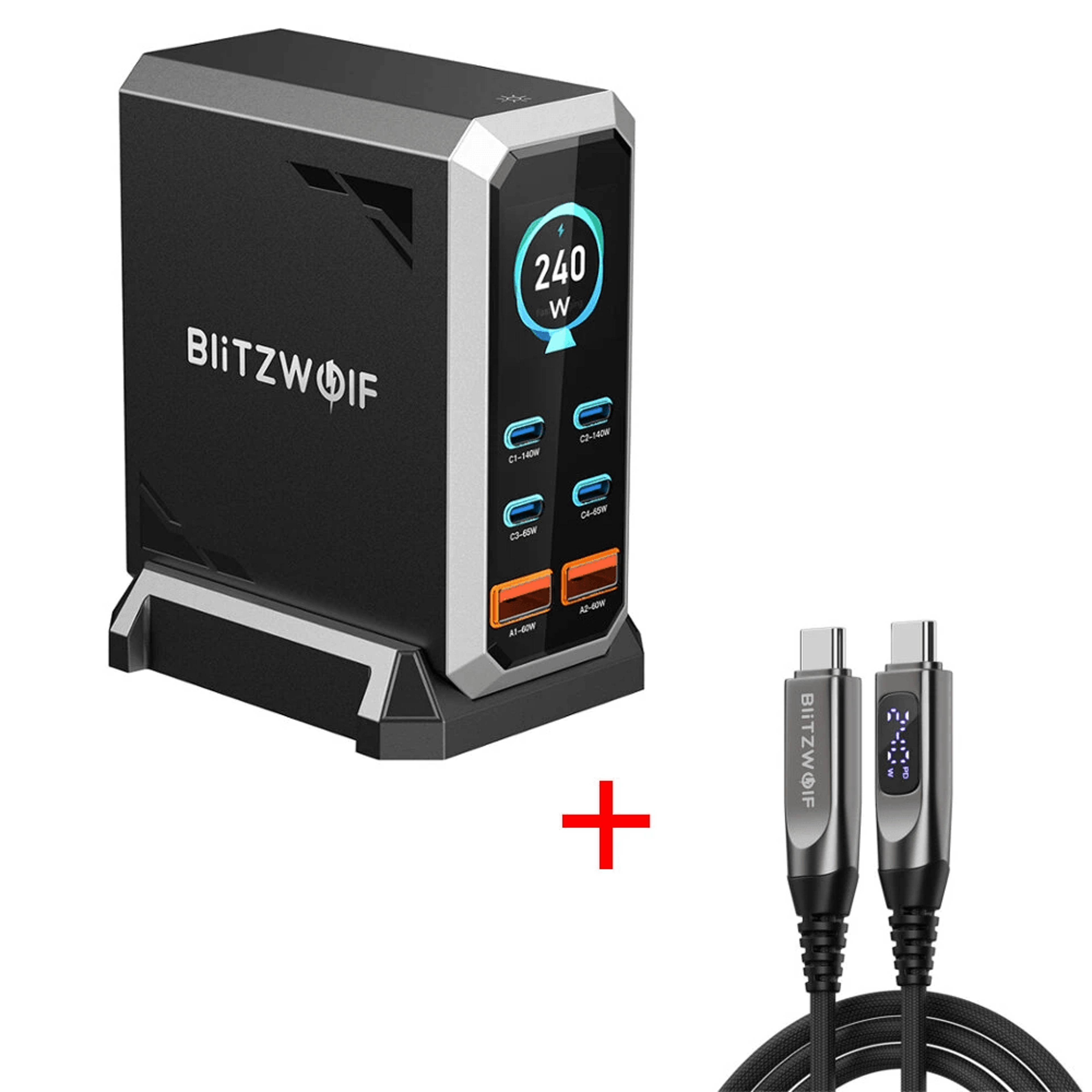 Charger Port USB C Fast Charging Station With Digital Display 9