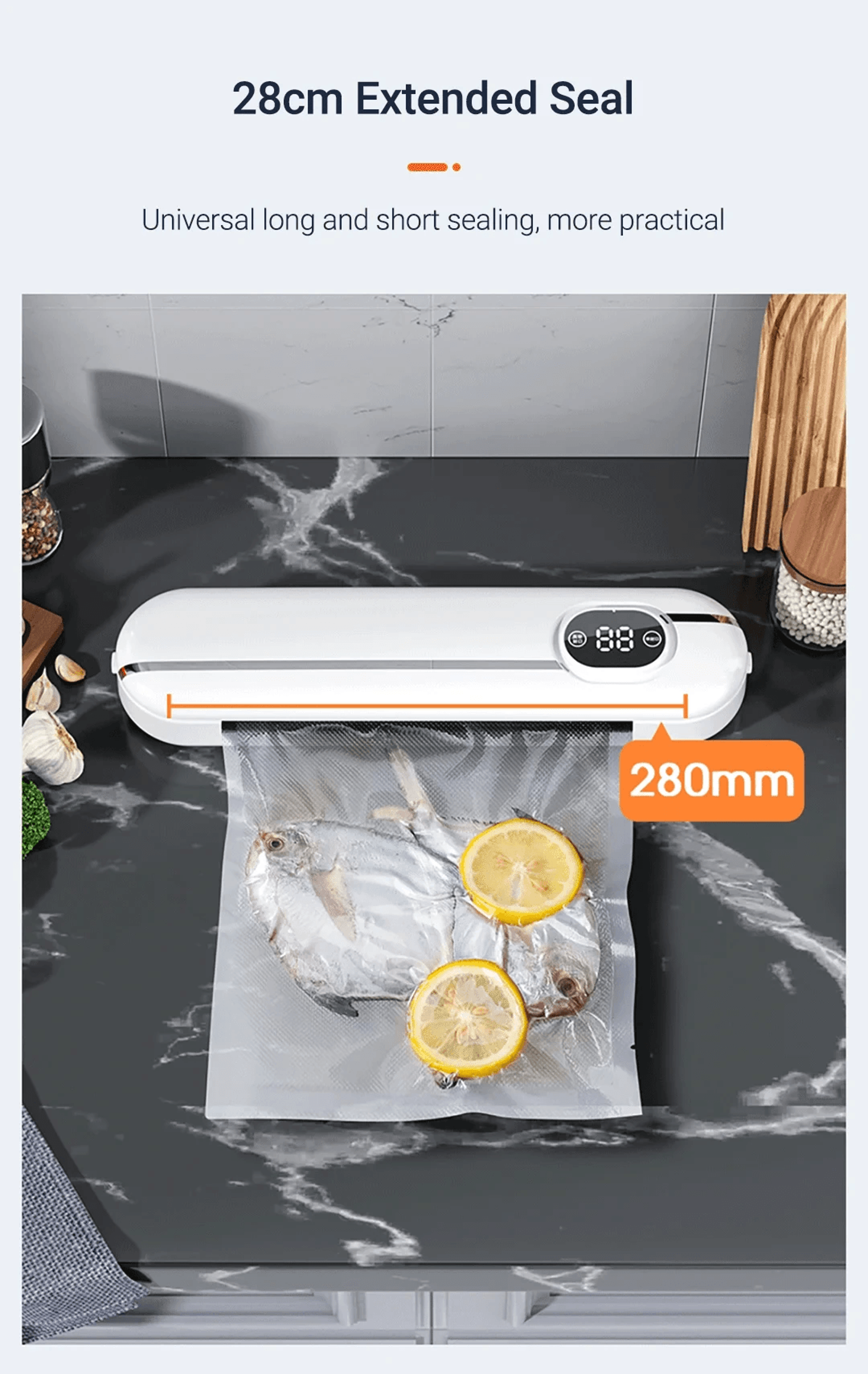 Automatic Vacuum Sealer Machine For Fresh Food Storage With Vacuum Bags 1