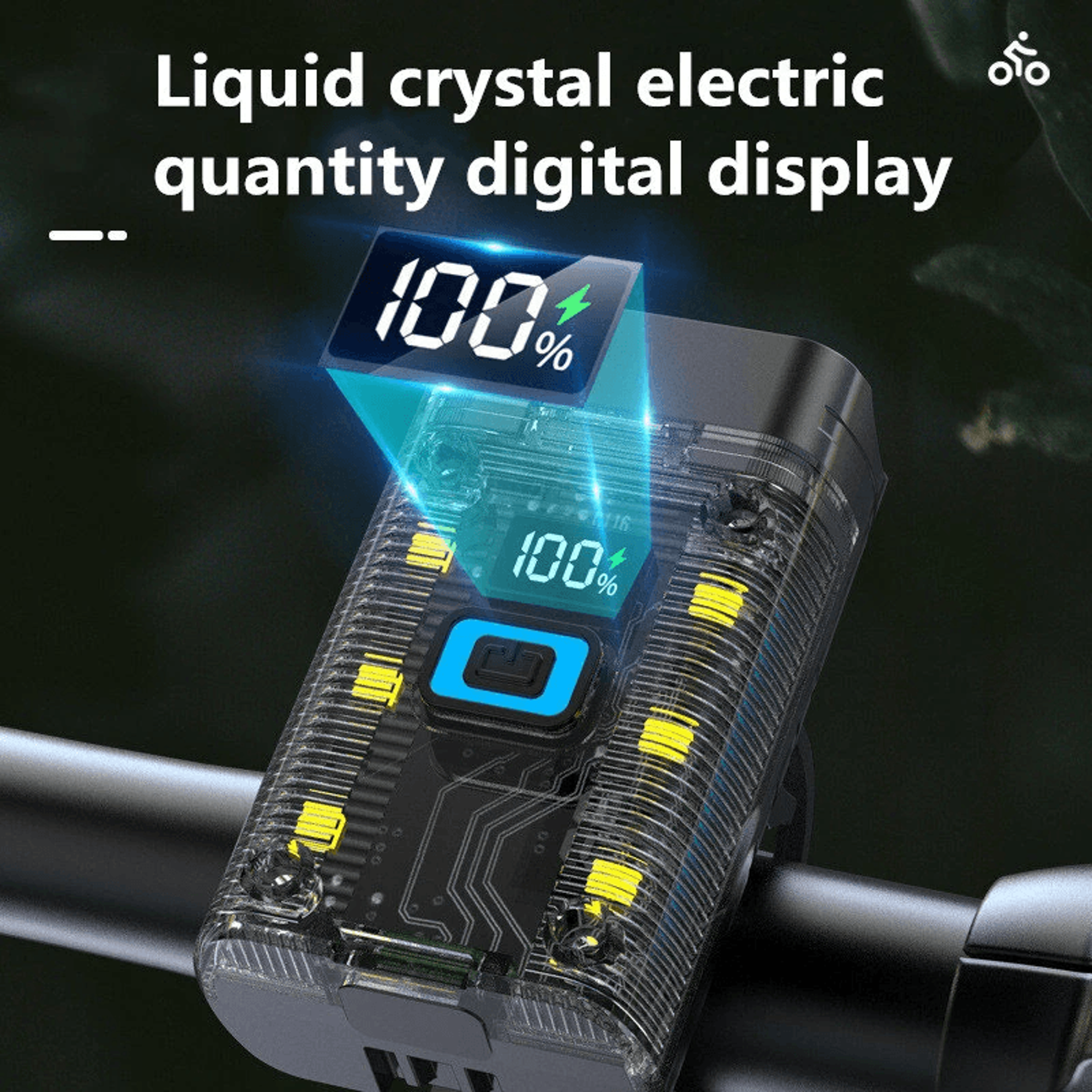 Dual Beam Rechargeable Bike Headlight With Power Display 6