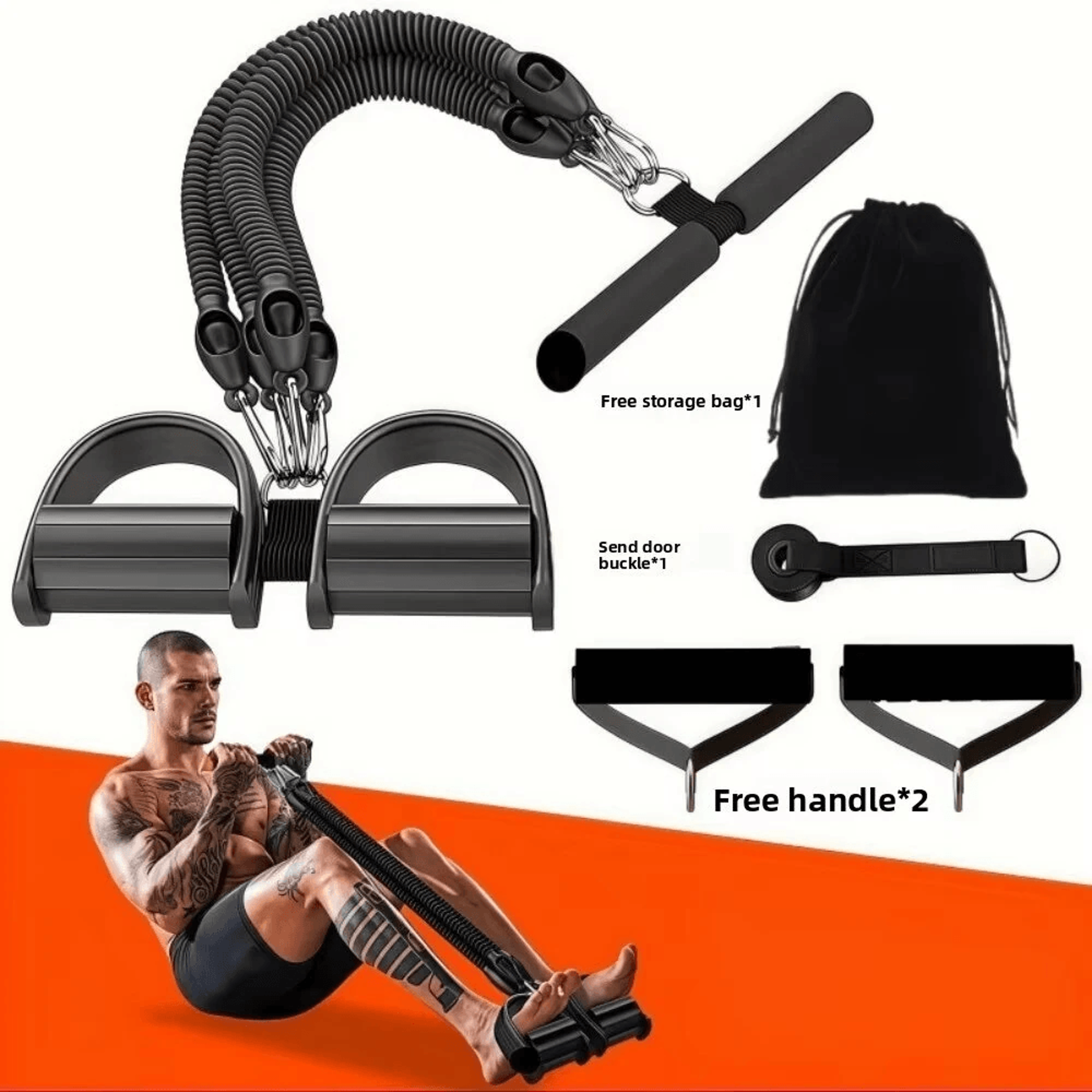 Multifunction Resistance Band Pedal Trainer For Full Body Home Workouts 2