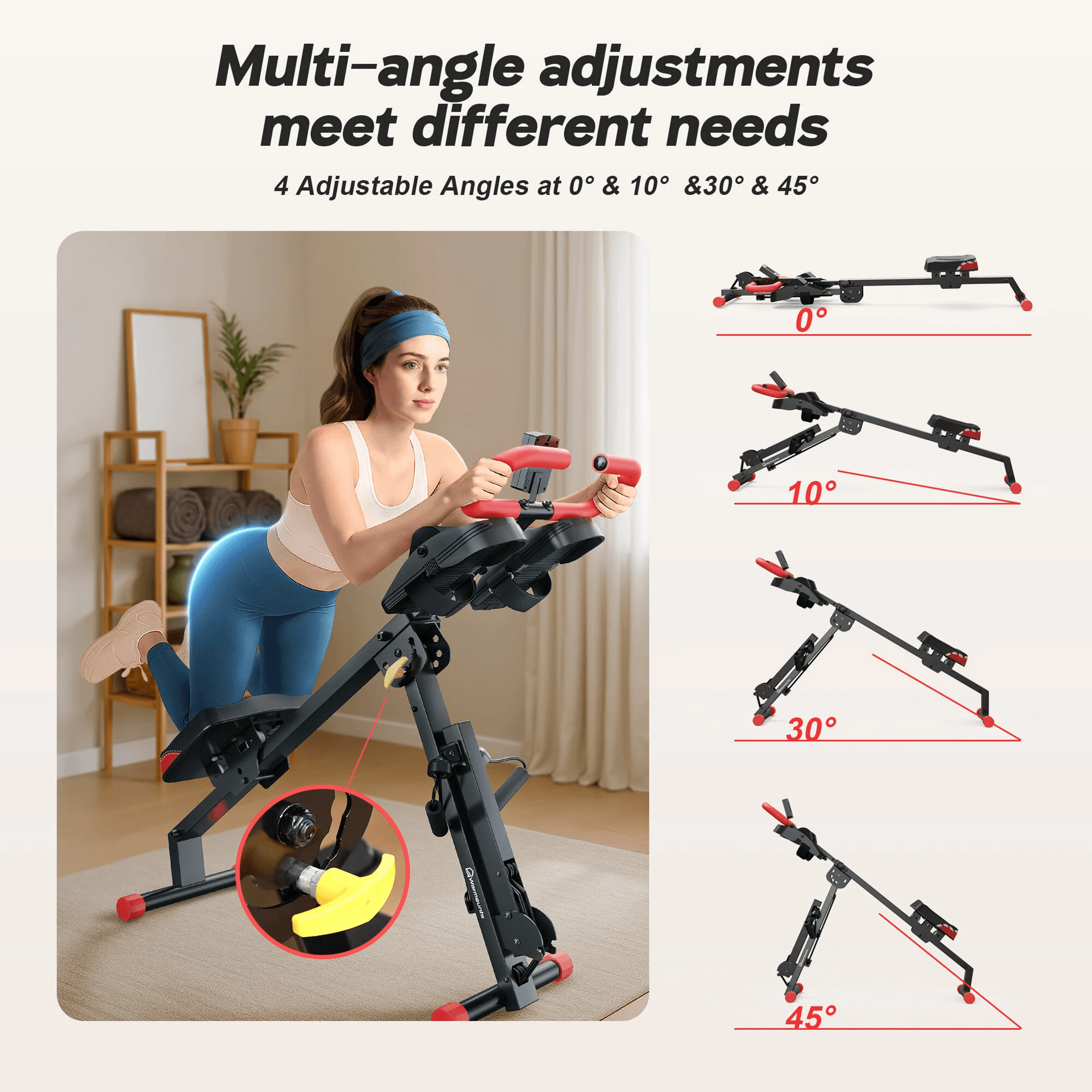 Machine And Ab Trainer With LCD Monitor For Full Body Home Workouts 5