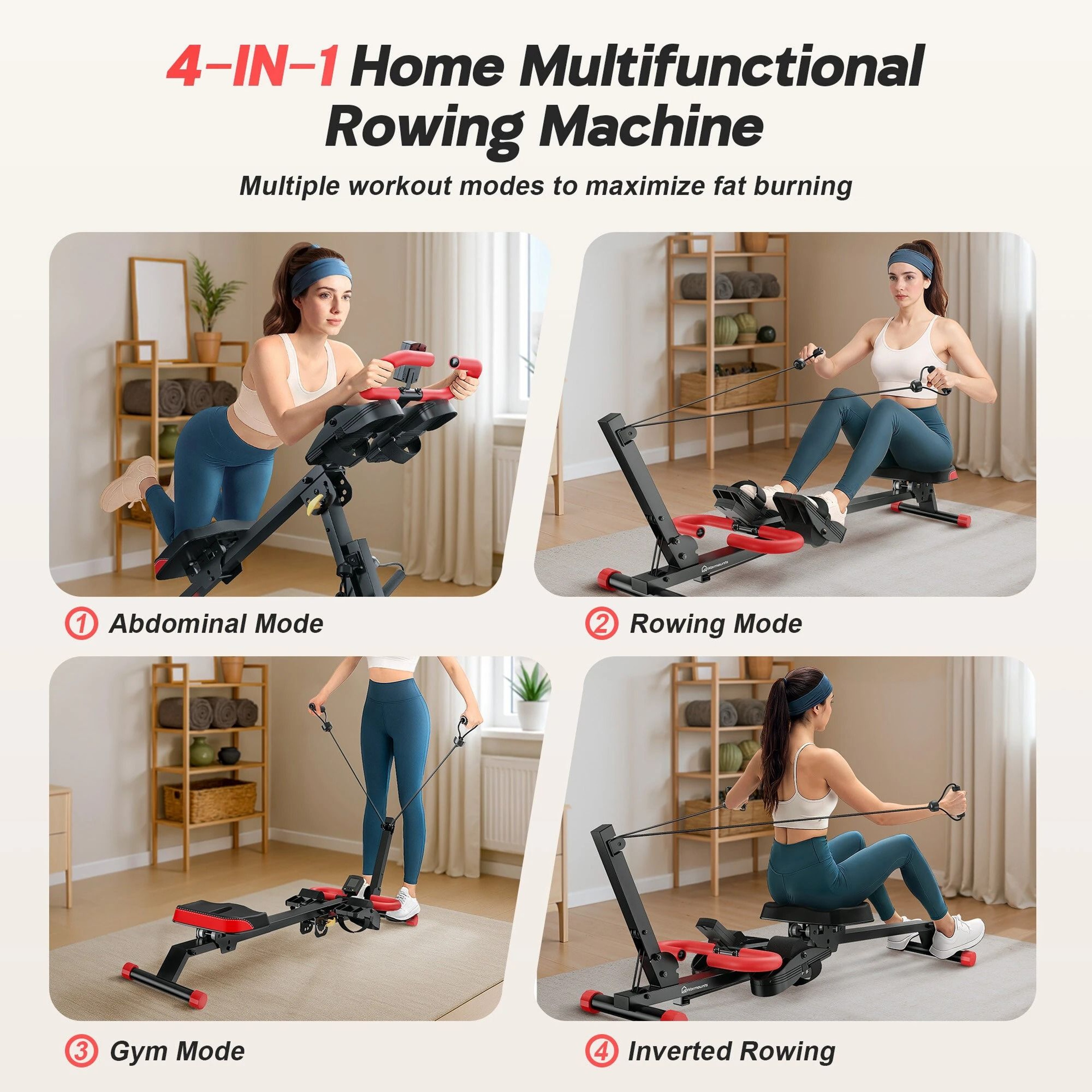 Machine And Ab Trainer With LCD Monitor For Full Body Home Workouts 6