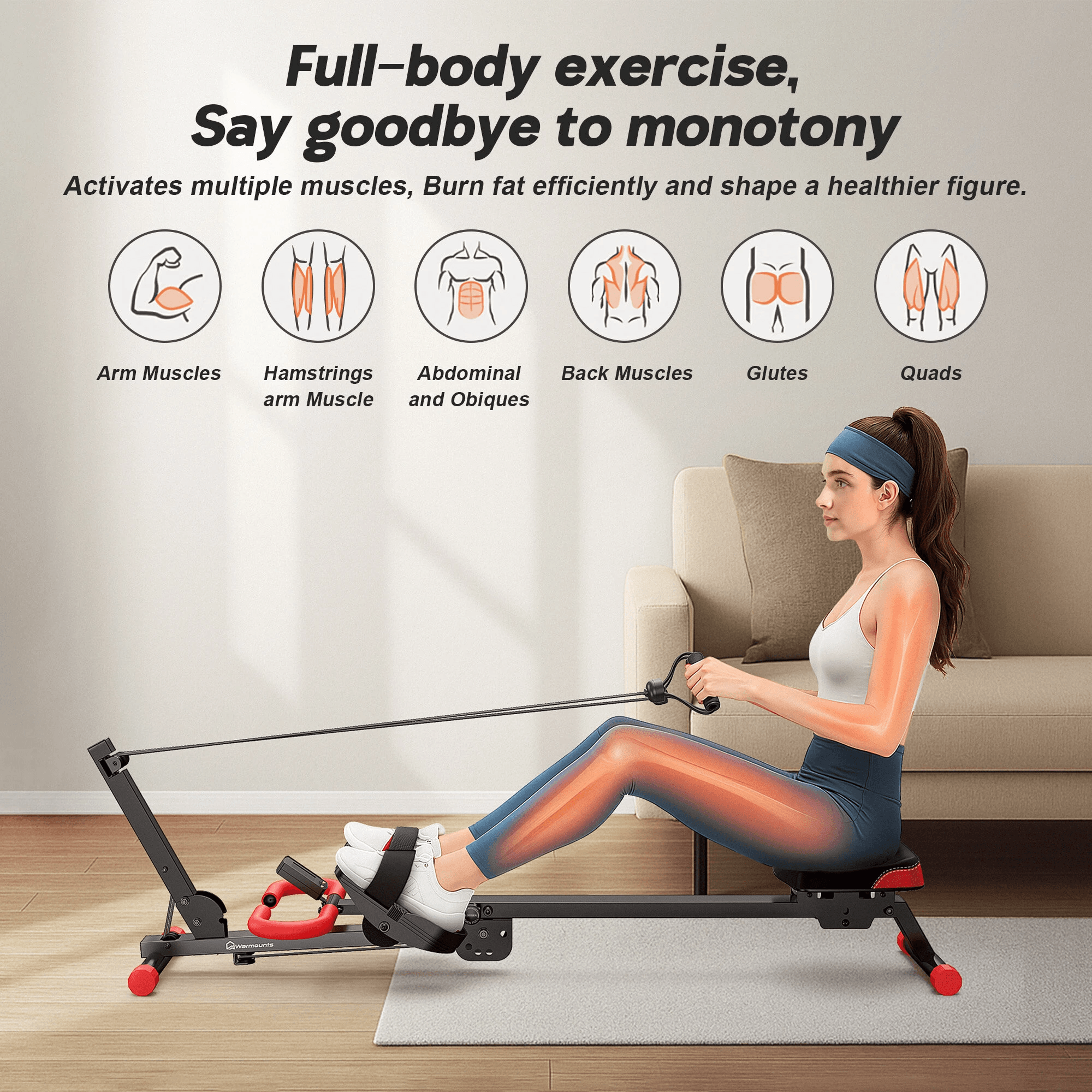 Machine And Ab Trainer With LCD Monitor For Full Body Home Workouts 3