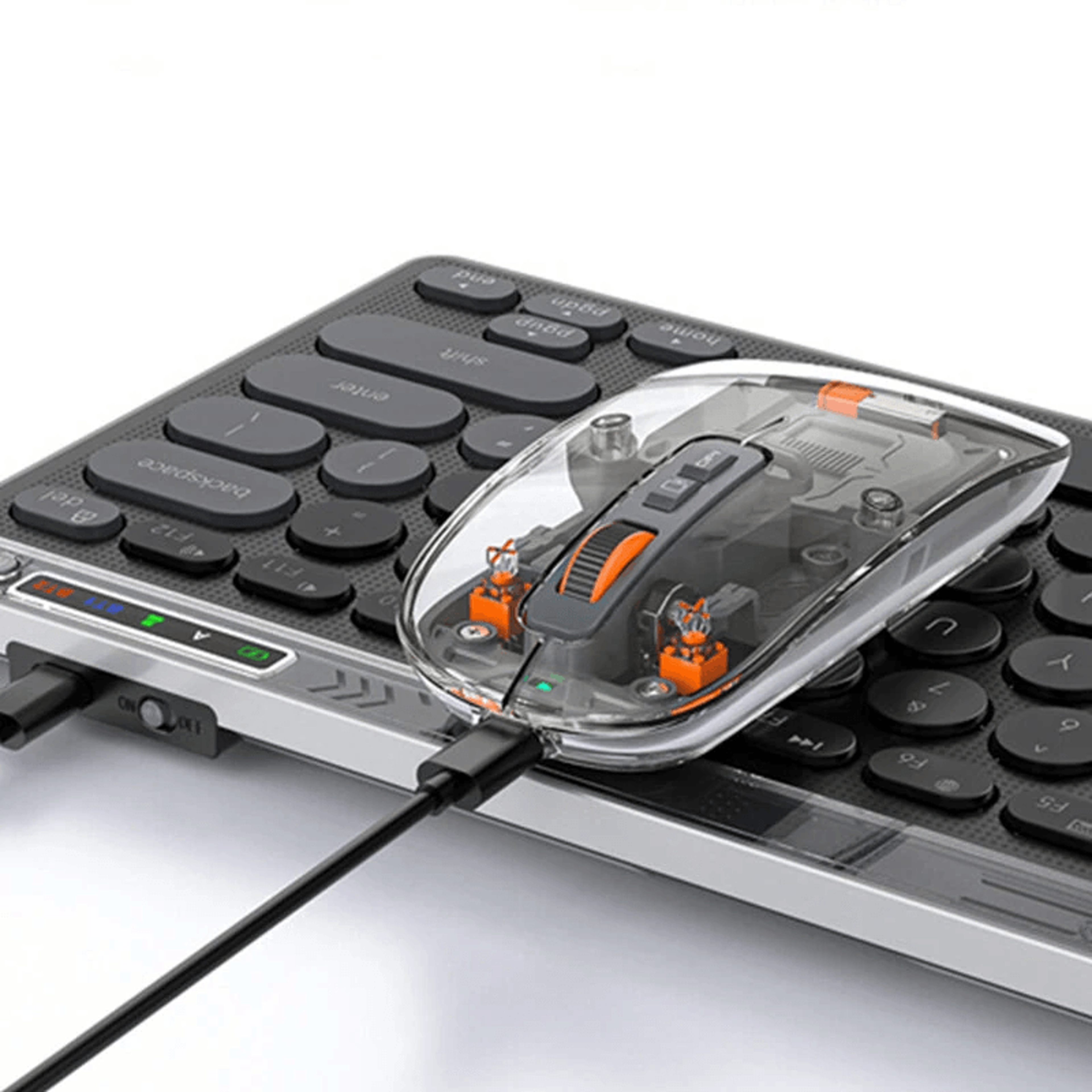 Silent Dual Mode Wireless Keyboard And Mouse Combo With Ultra Slim Key Layout 1