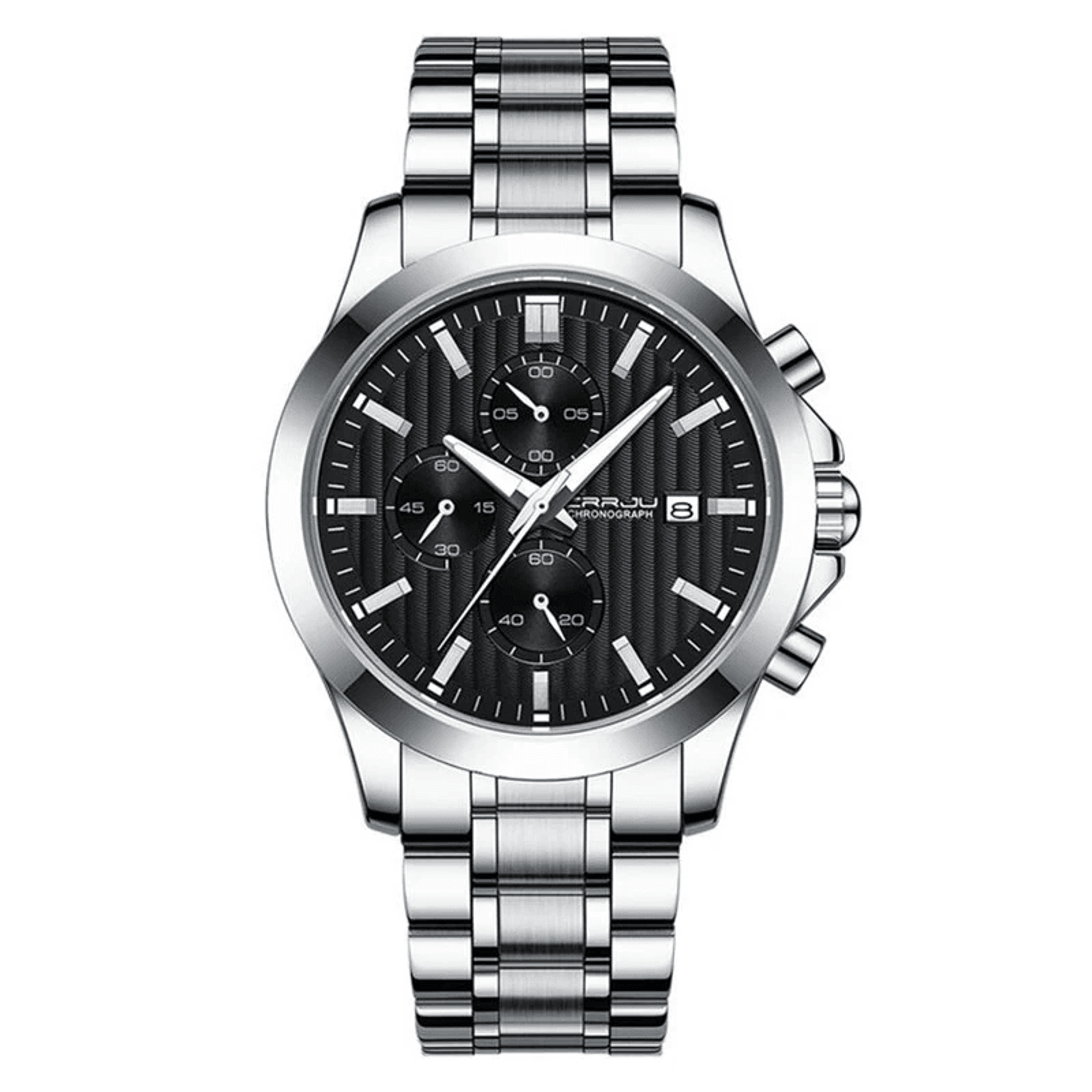 Premium Mens Business Chronograph Watch With Stainless Steel Band 4