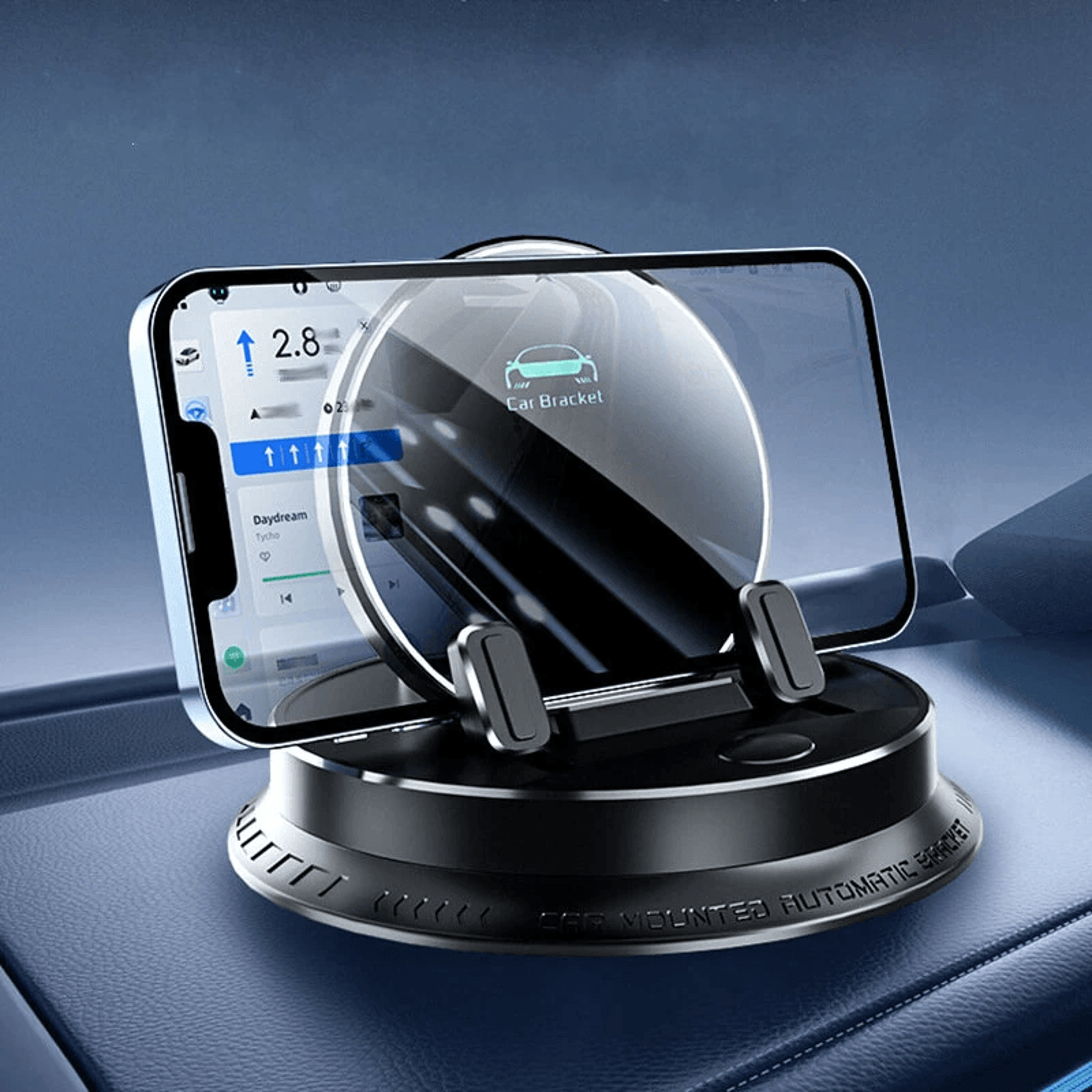 Anti Slip Car Dashboard Phone Holder With Degree Rotating Navigation Stand 1