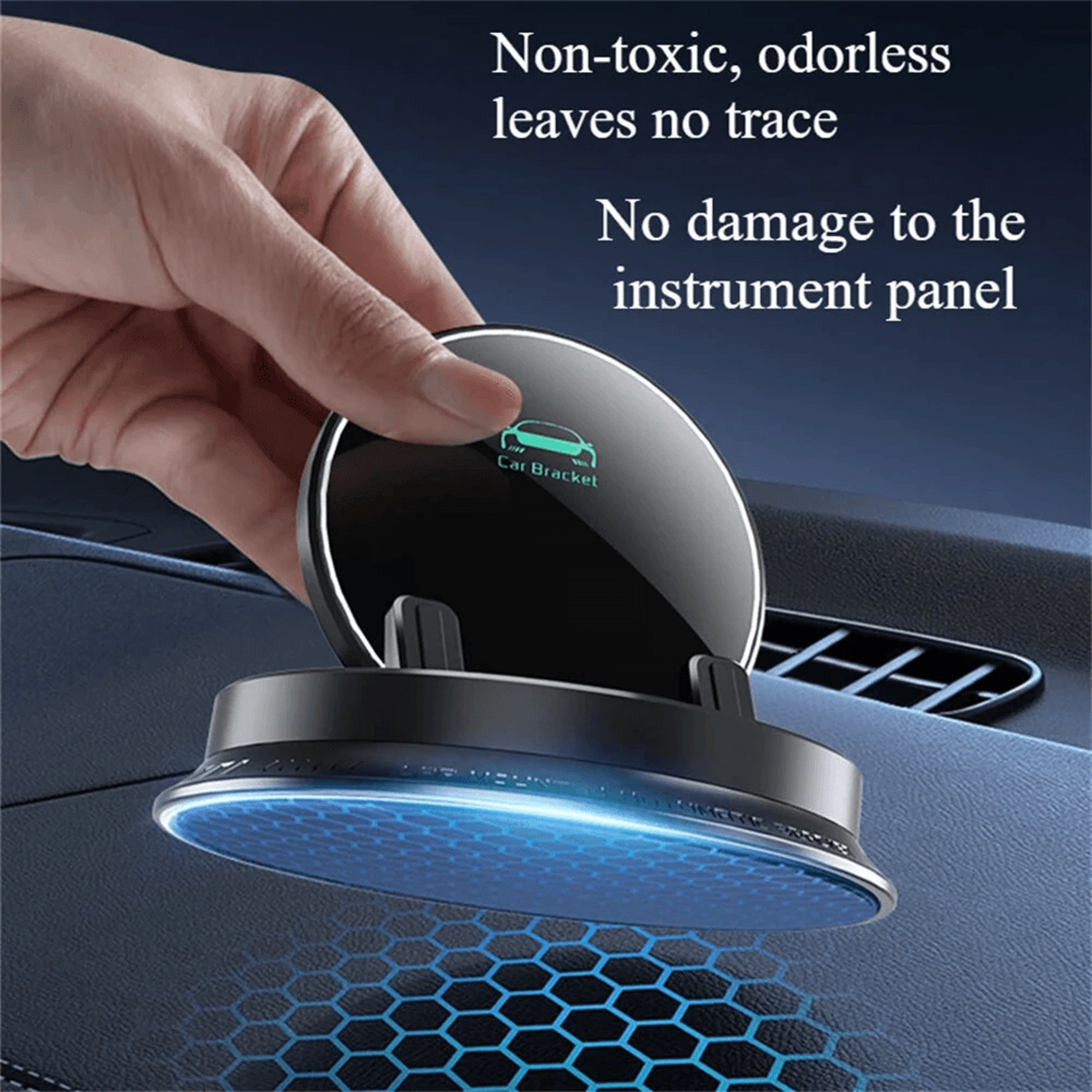 Smart Wireless Charging Car Phone Holder With Auto Lock And Rotation 2