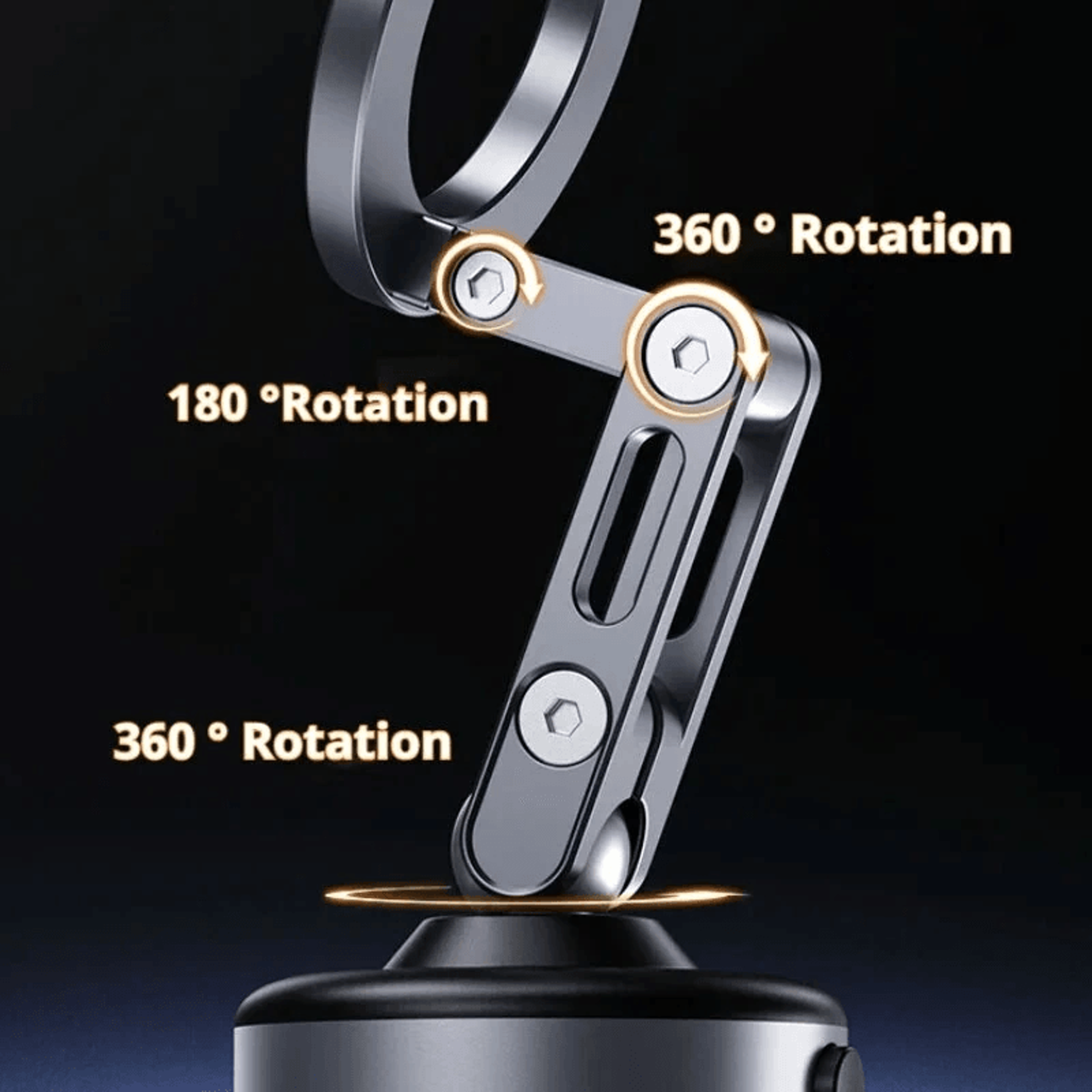 Magnetic Car Phone Holder With Dual Vacuum Suction And Adjustable Rotation 4