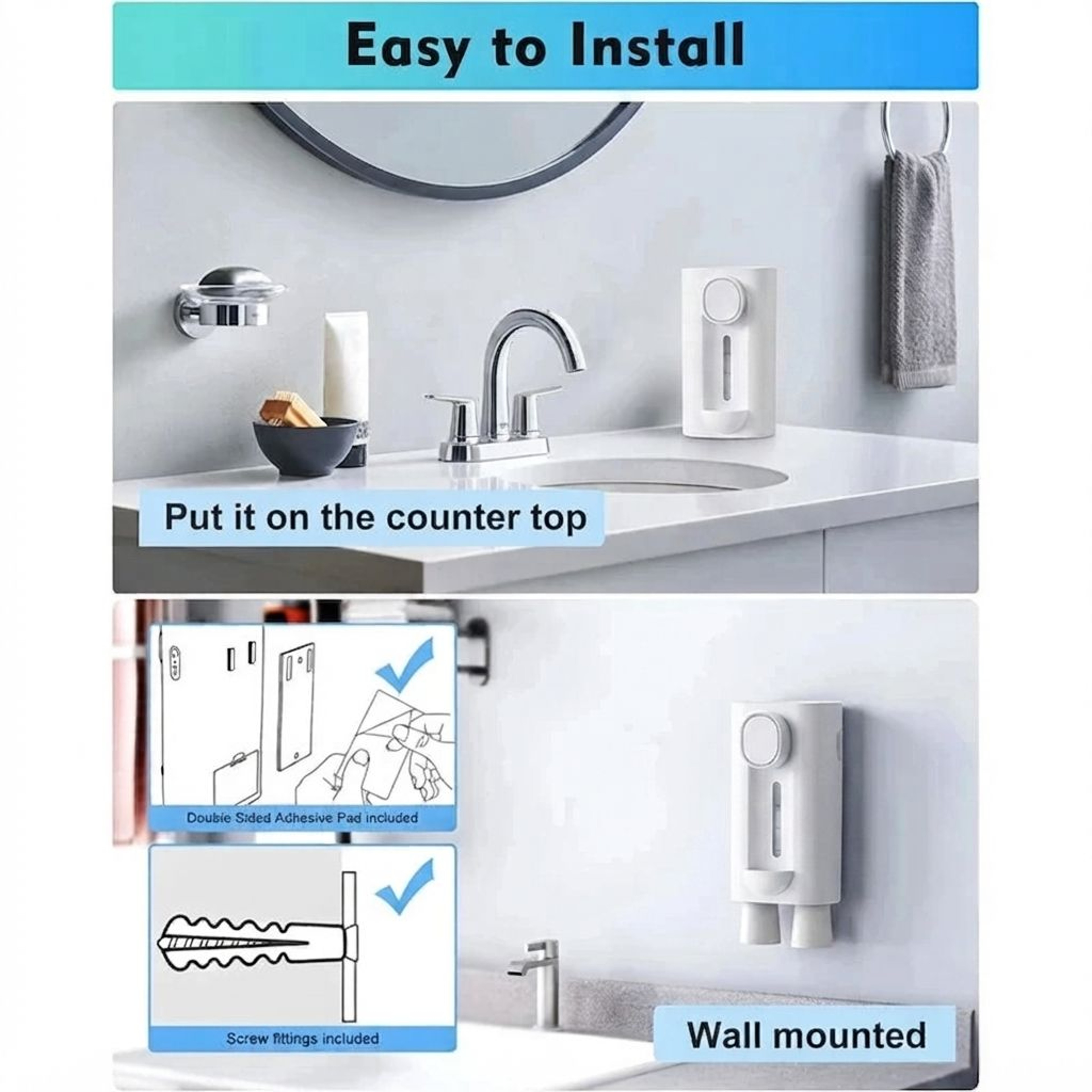Smart Automatic Mouthwash Dispenser With Touchless Sensor And Magnetic Cups 2