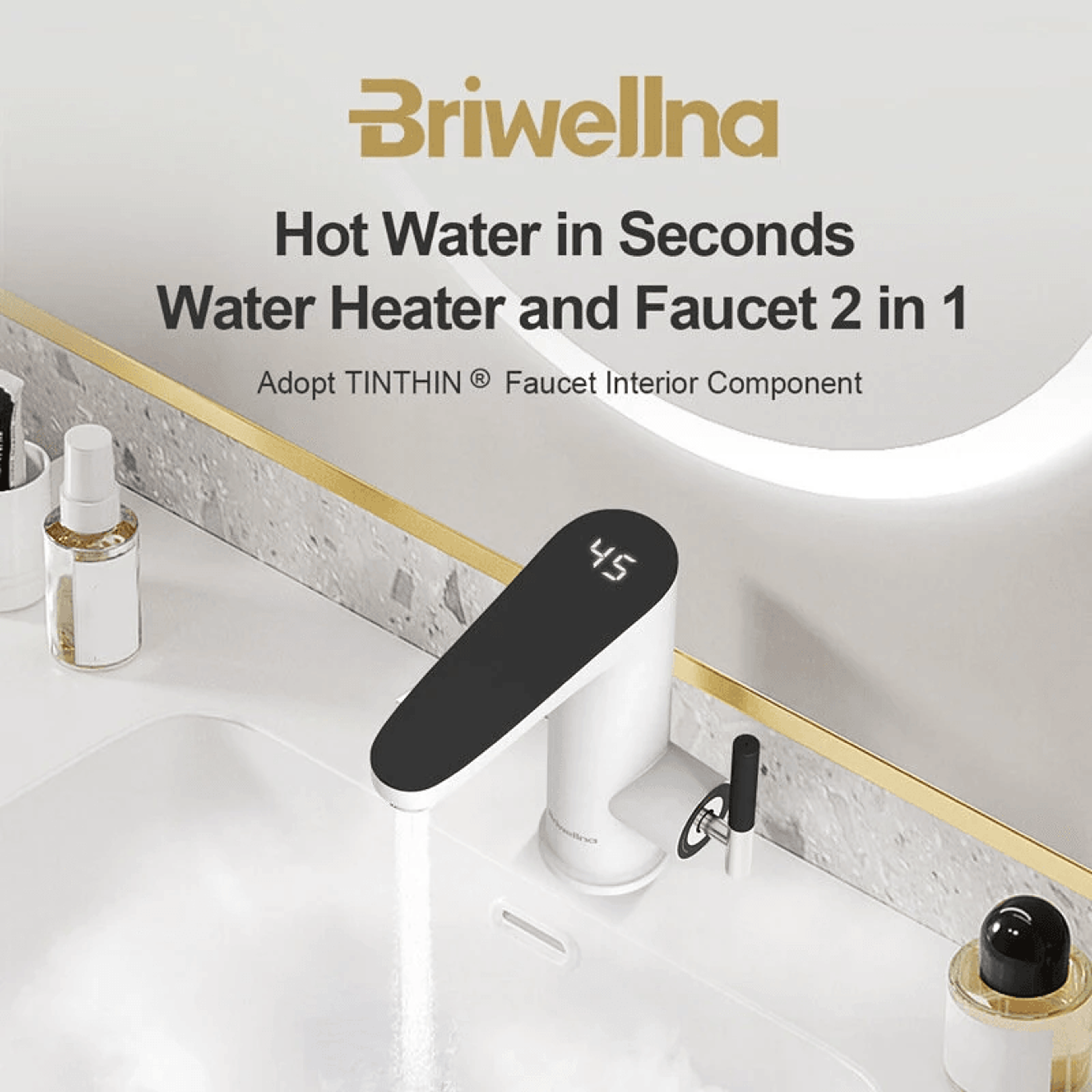 Instant Electric Water Heater Faucet With Adjustable Temperature Control 1