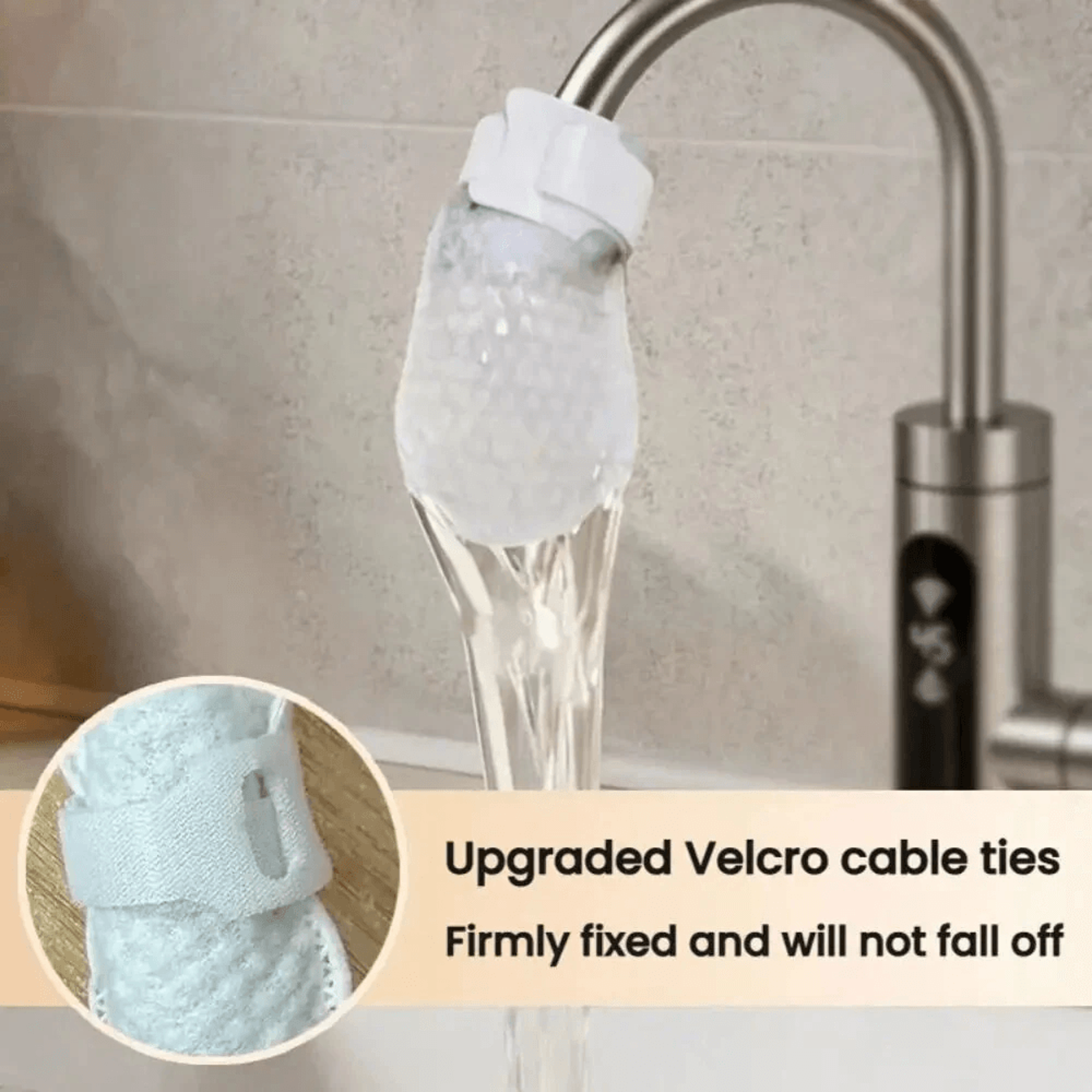 Universal Faucet Filter Cotton Bags With Anti Splash Design And T Straps 4