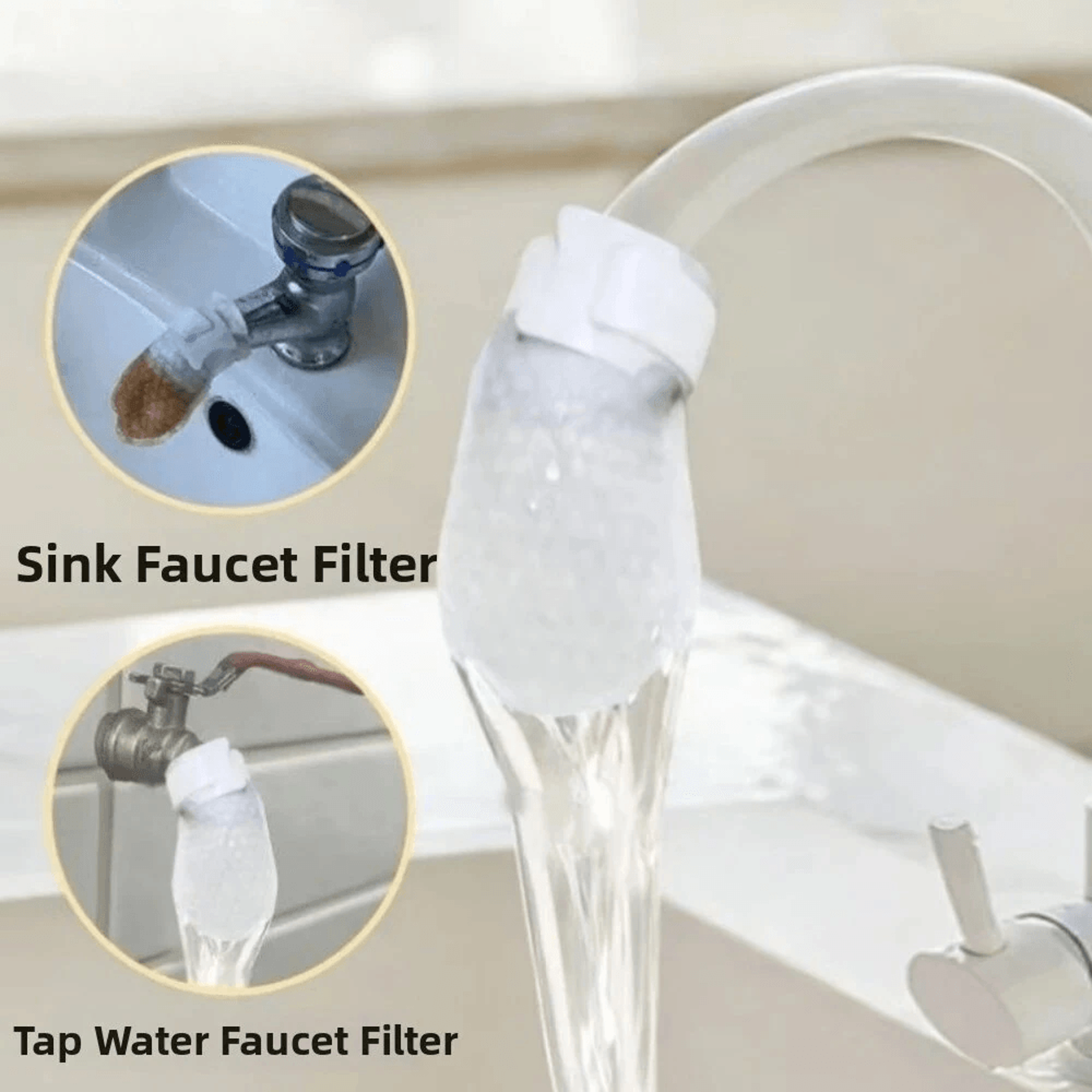Universal Faucet Filter Cotton Bags With Anti Splash Design And T Straps 8
