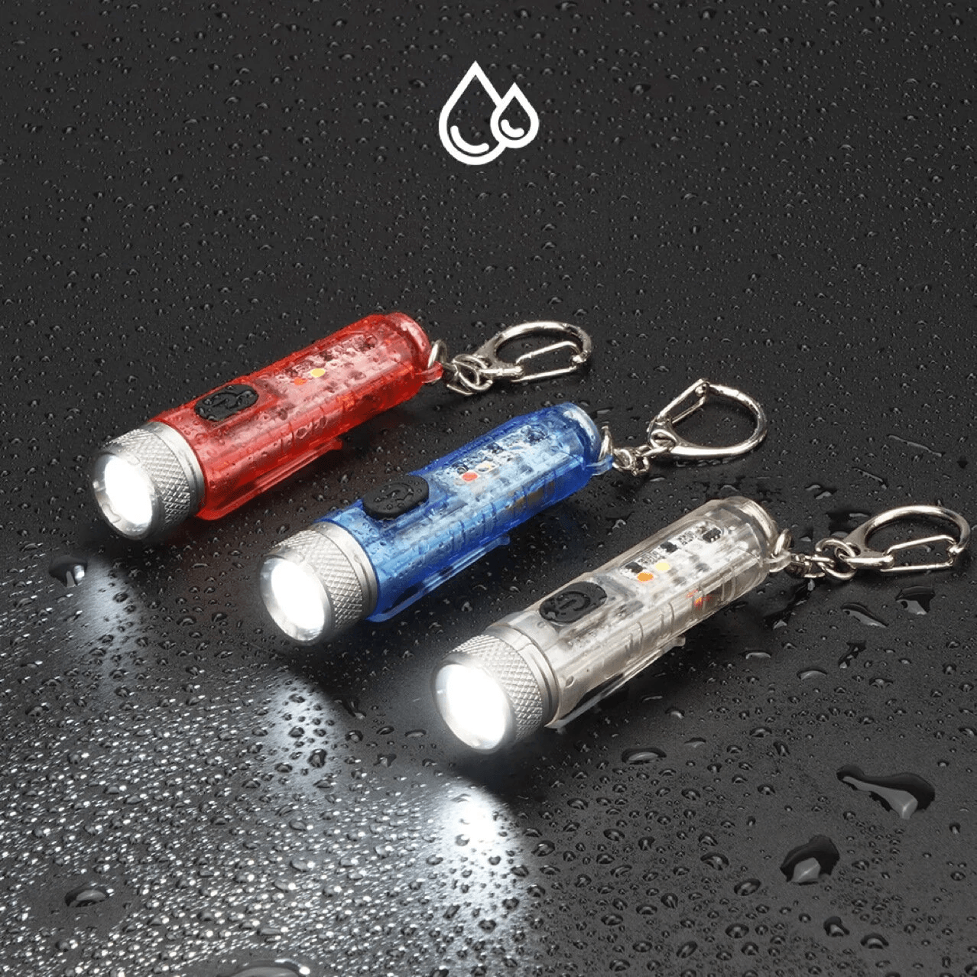 Rechargeable EDC Keychain Flashlight With UV RGB Light And Magnetic Tail 5