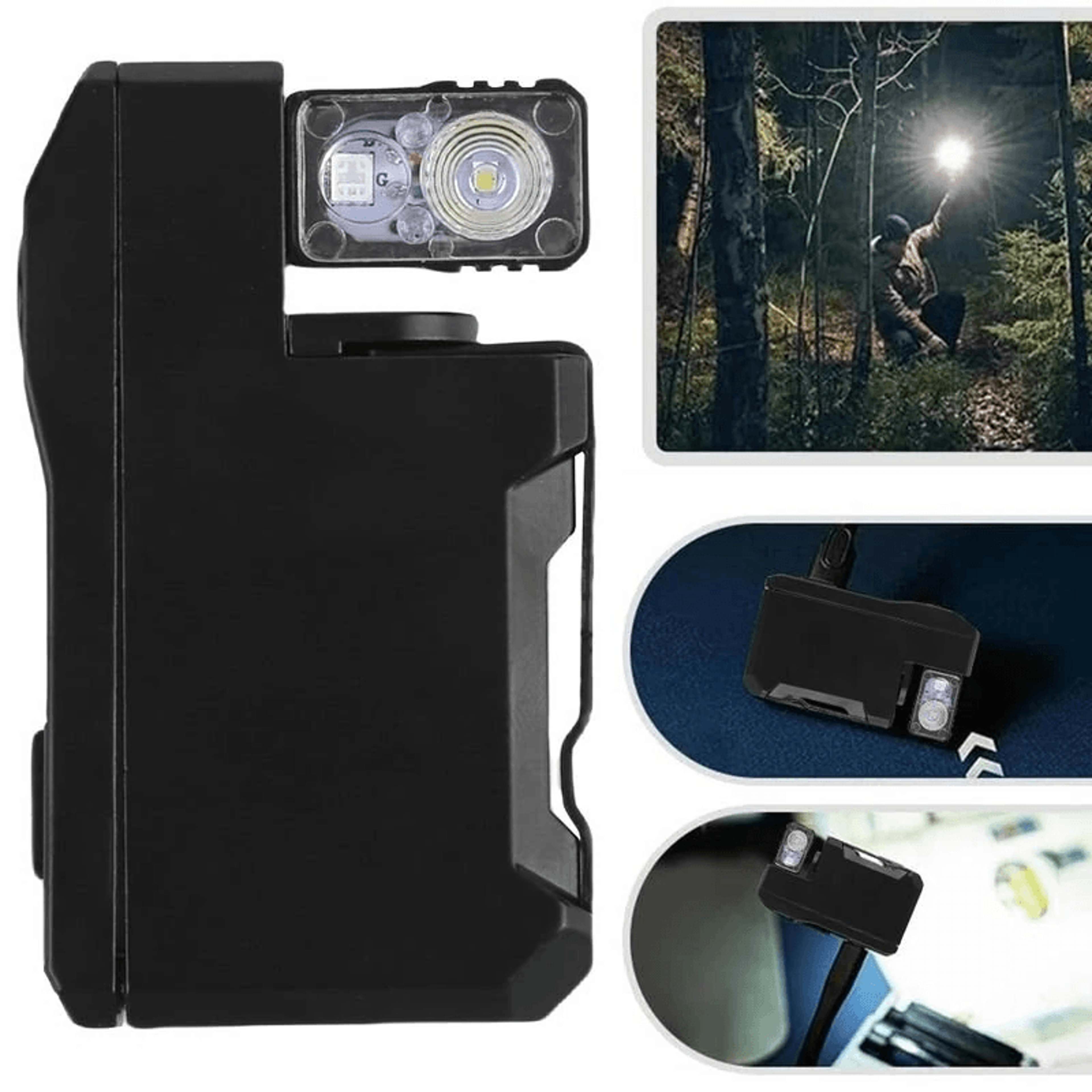 Rechargeable EDC Keychain Flashlight With RGB Light And Rotating Head 3