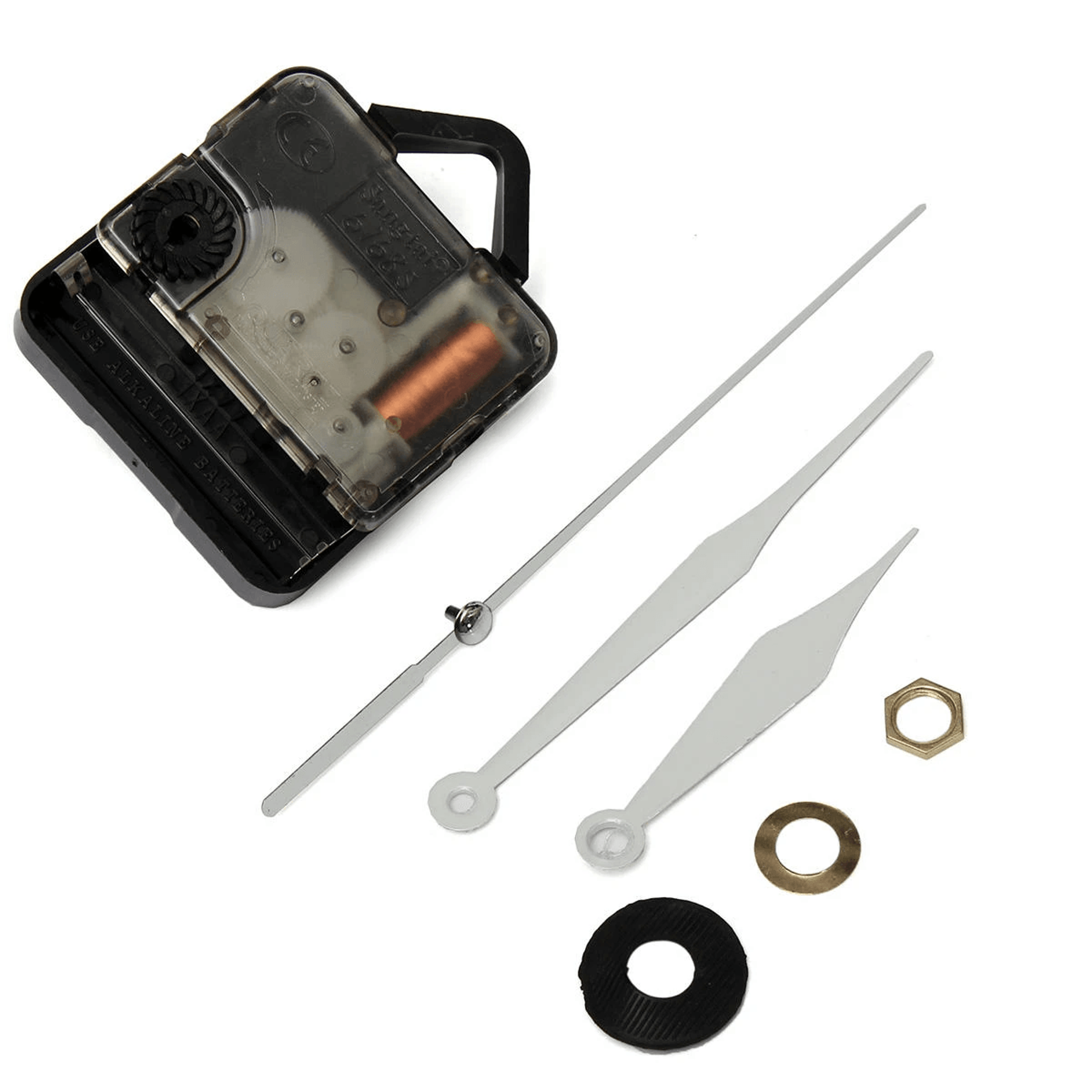 Silent Quartz Wall Clock Movement Replacement Kit With White Hands 2
