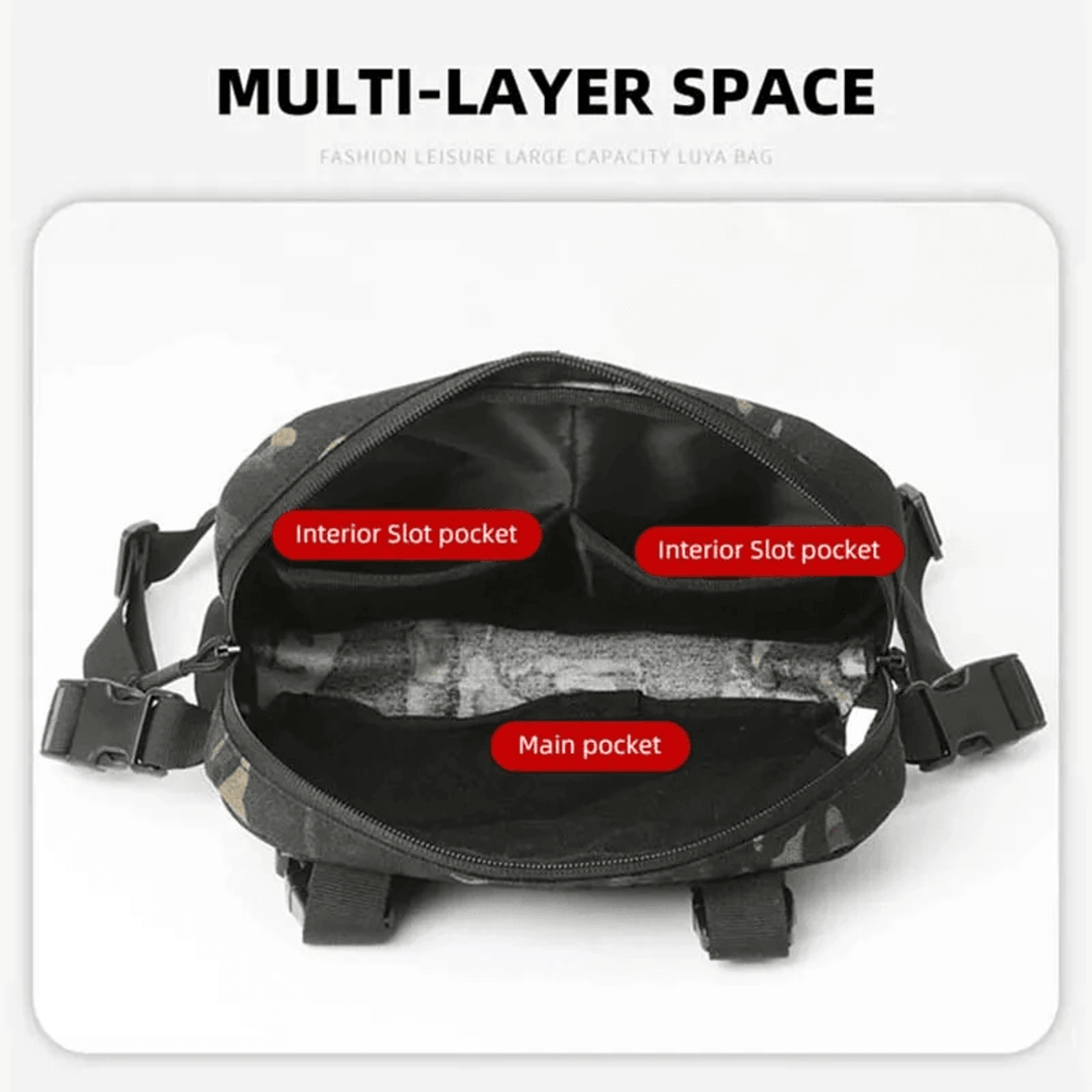 Waterproof Fishing Chest Bag With MOLLE Tactical Storage 2