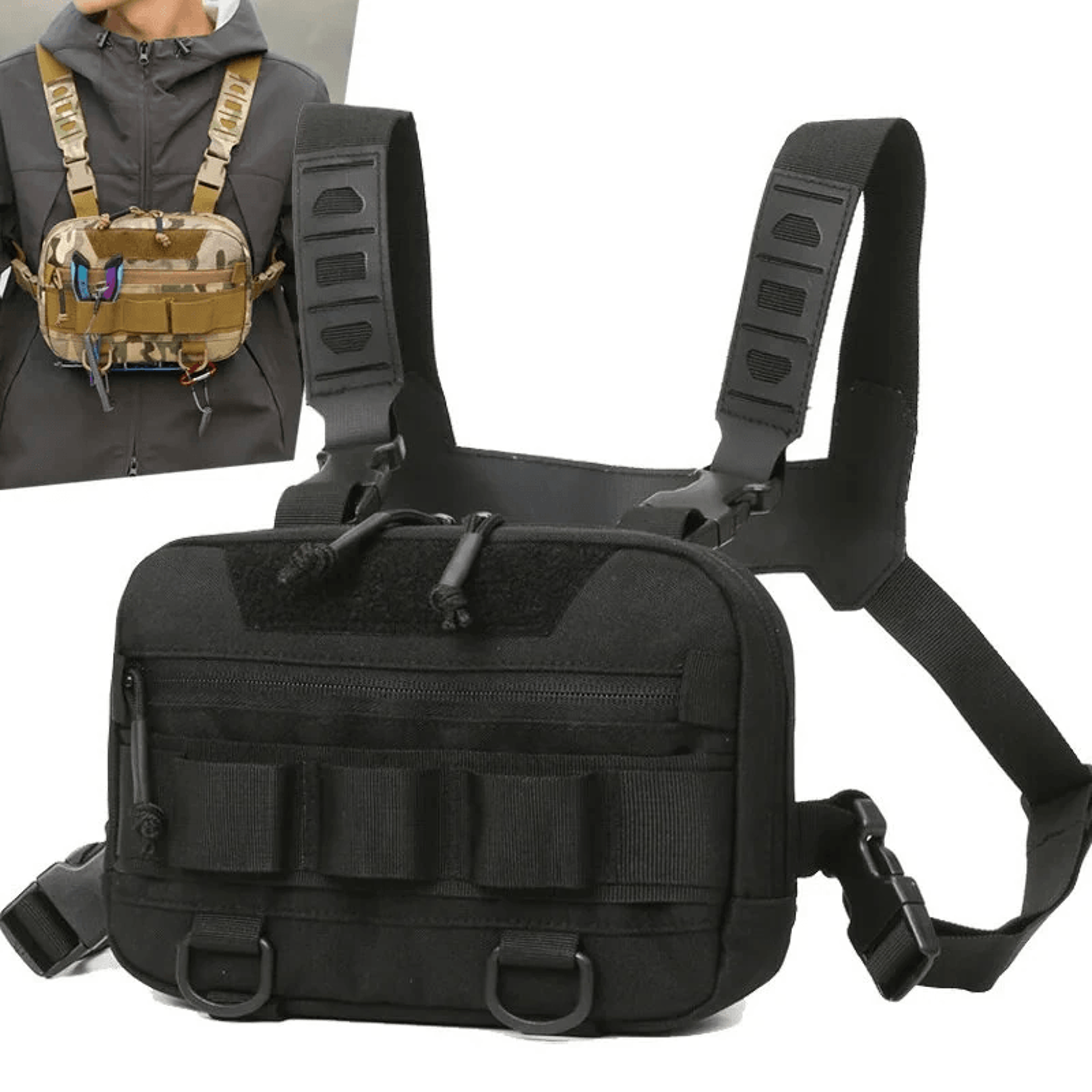 Waterproof Fishing Chest Bag With MOLLE Tactical Storage 6