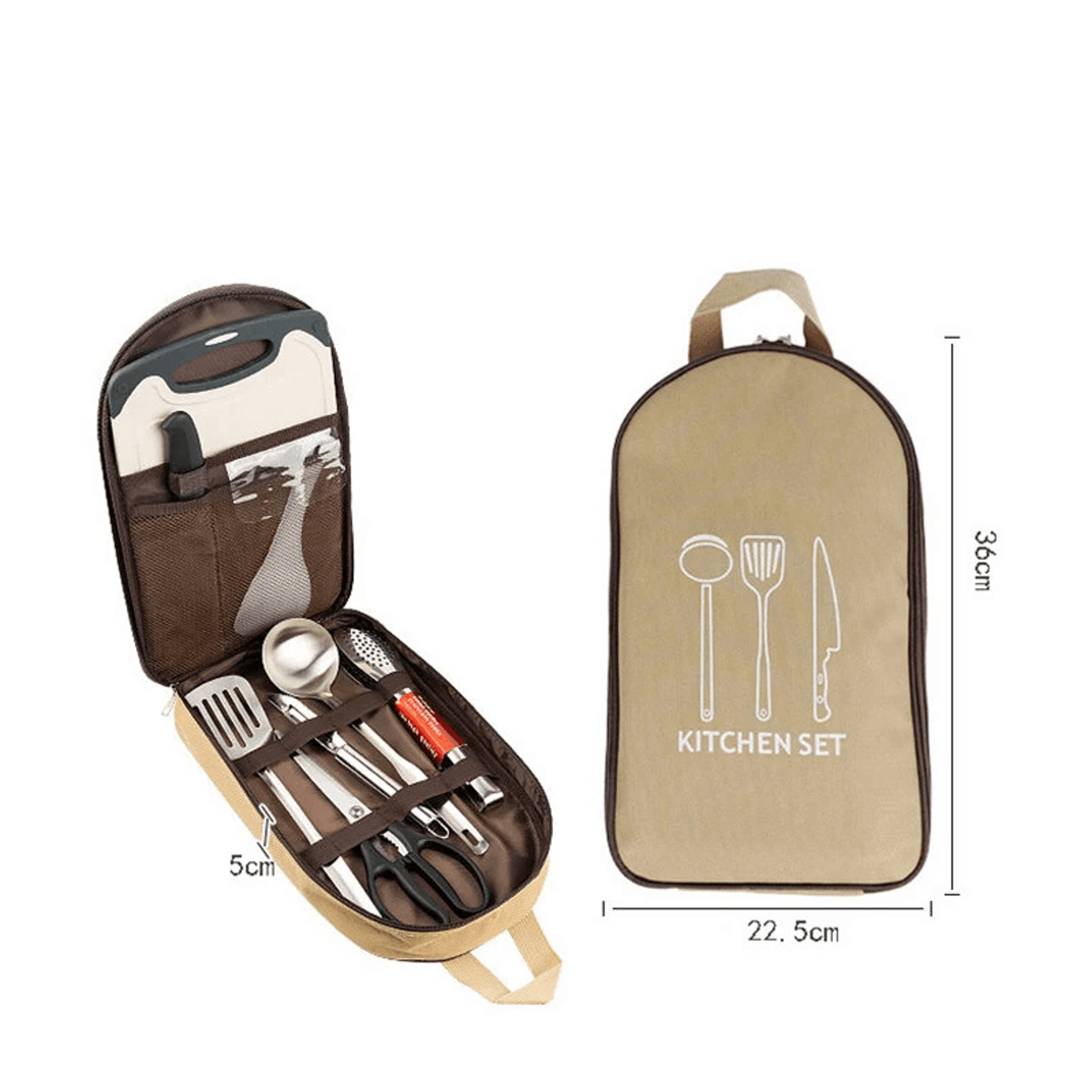 Portable Camping Utensil Organizer Bag For BBQ Cooking And Travel 7