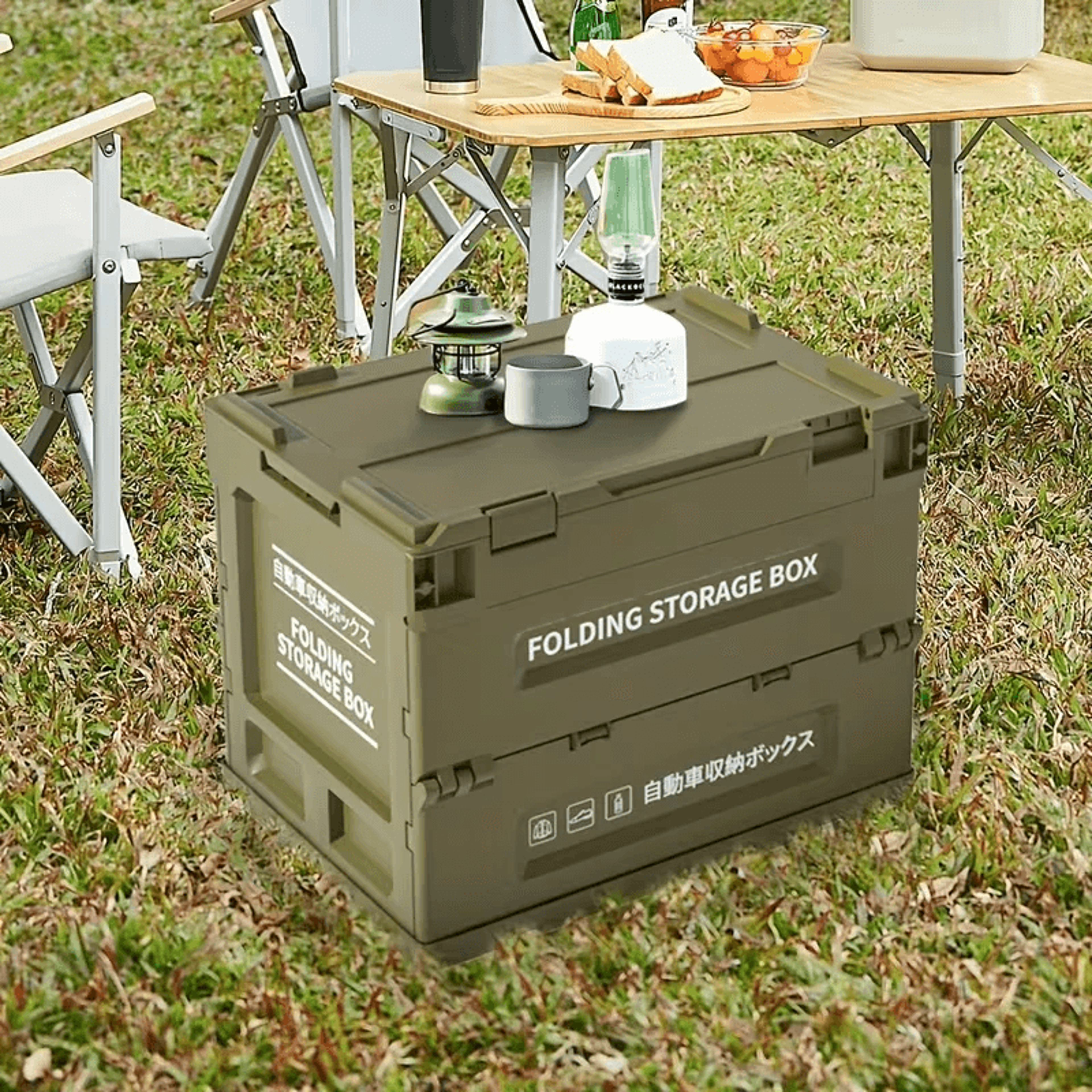 Foldable Storage Box Stackable Car Trunk Organizer For Camping Home And Garage 1