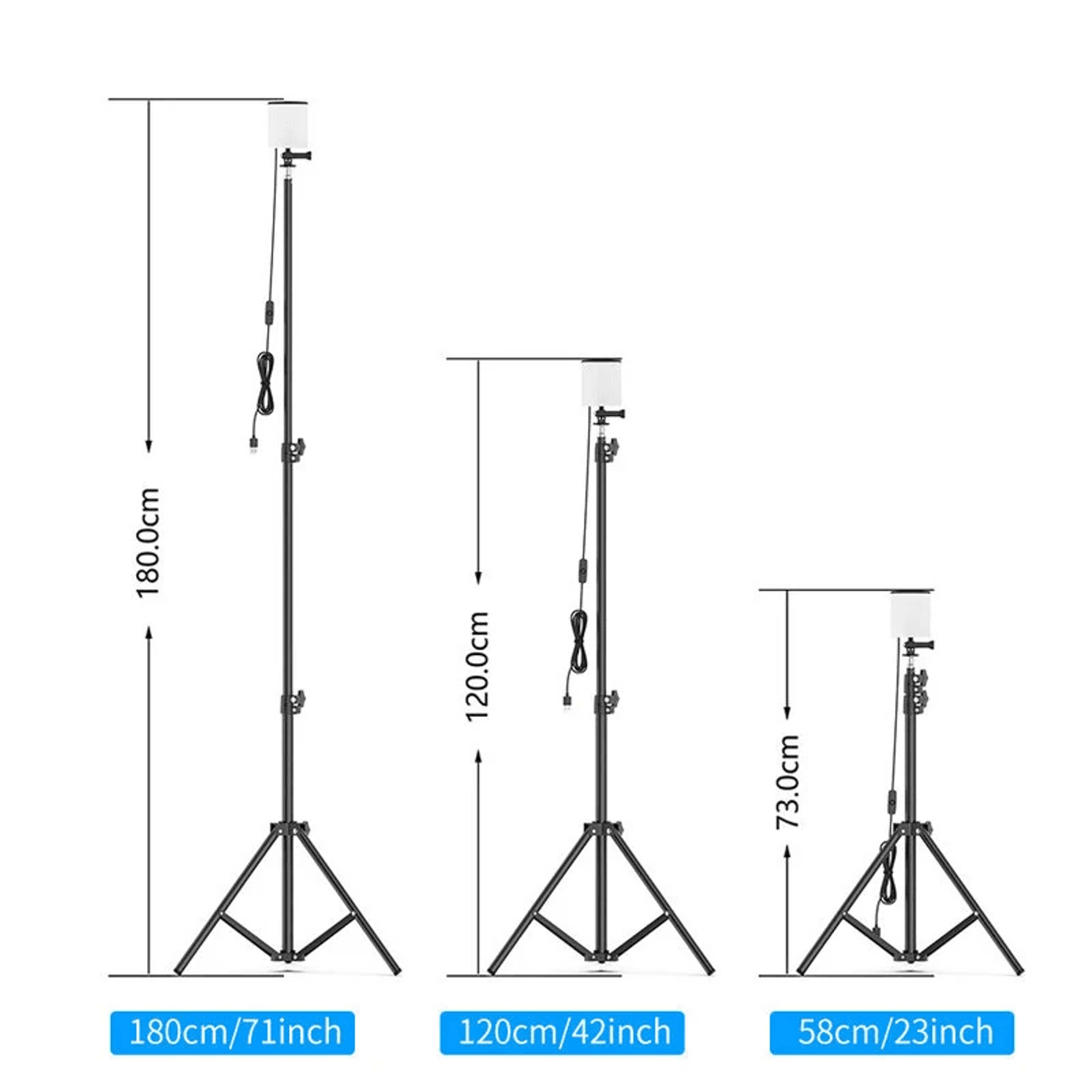 Portable LED Camping Light With Adjustable Tripod And Waterproof Work Light 8