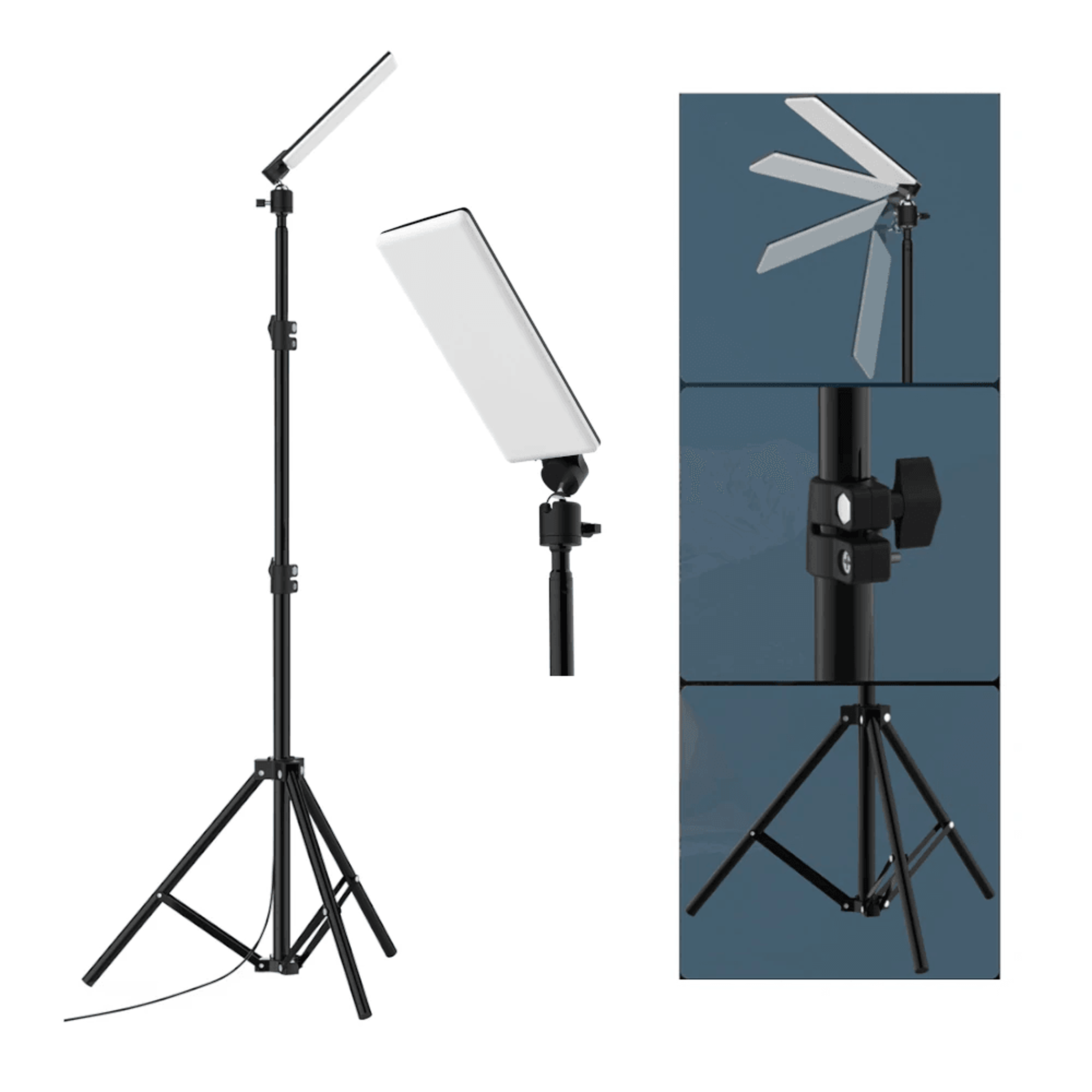 Portable LED Camping Light With Adjustable Tripod And Waterproof Work Light 6