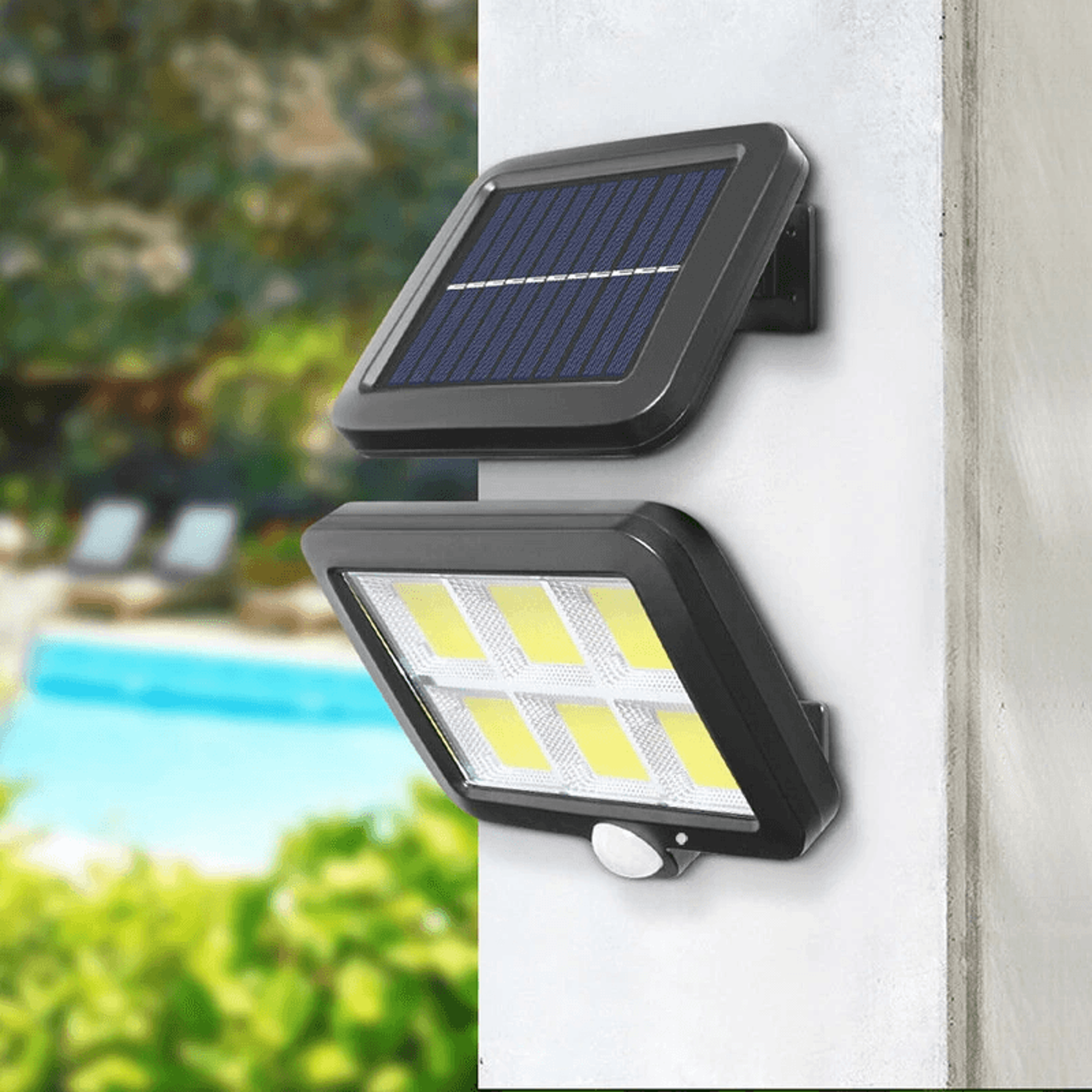 COB Solar Outdoor Light Waterproof LED Security Lamp For Garden Garage And Yard 0