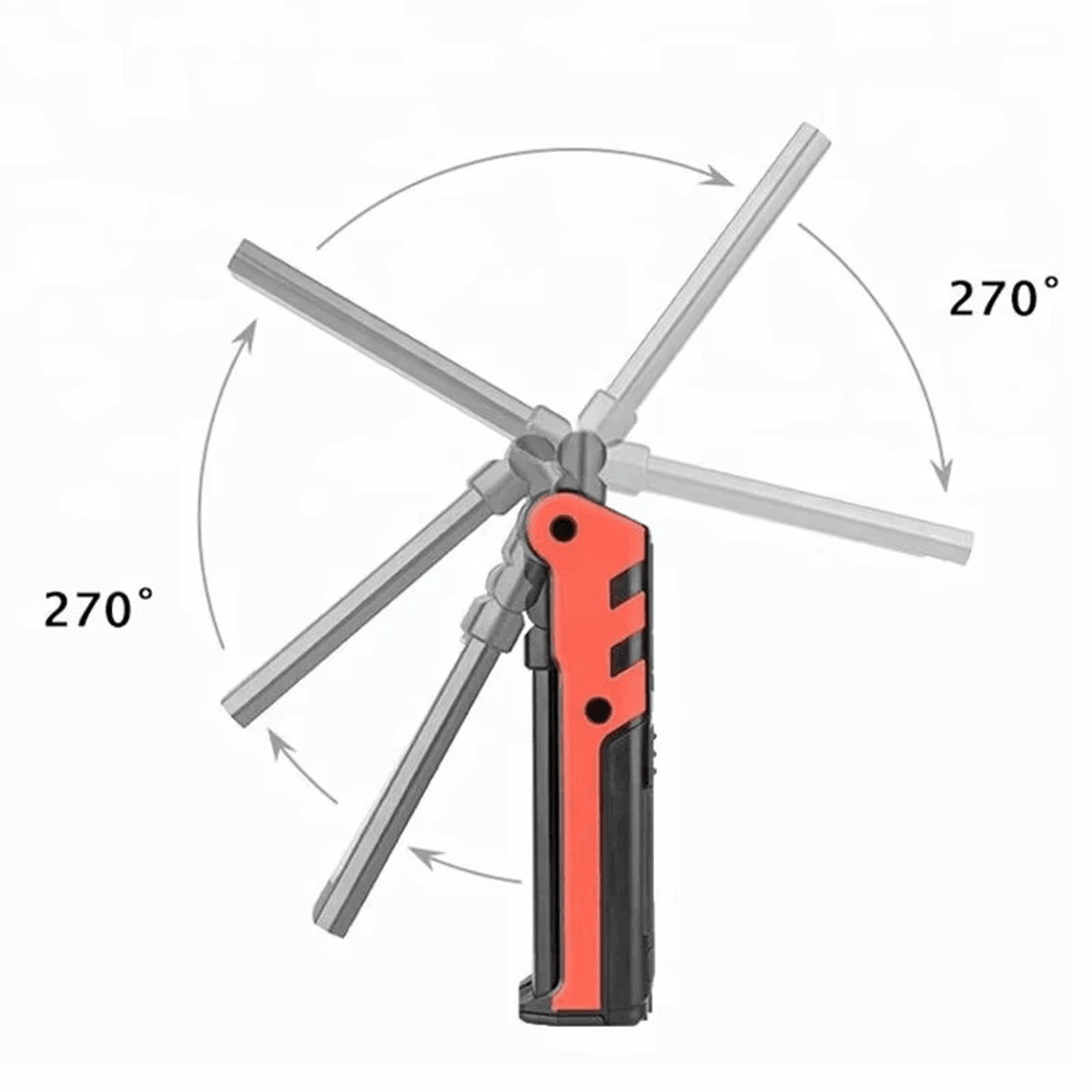 Foldable Magnetic LED Work Light USB Rechargeable COB Repair Flashlight 3