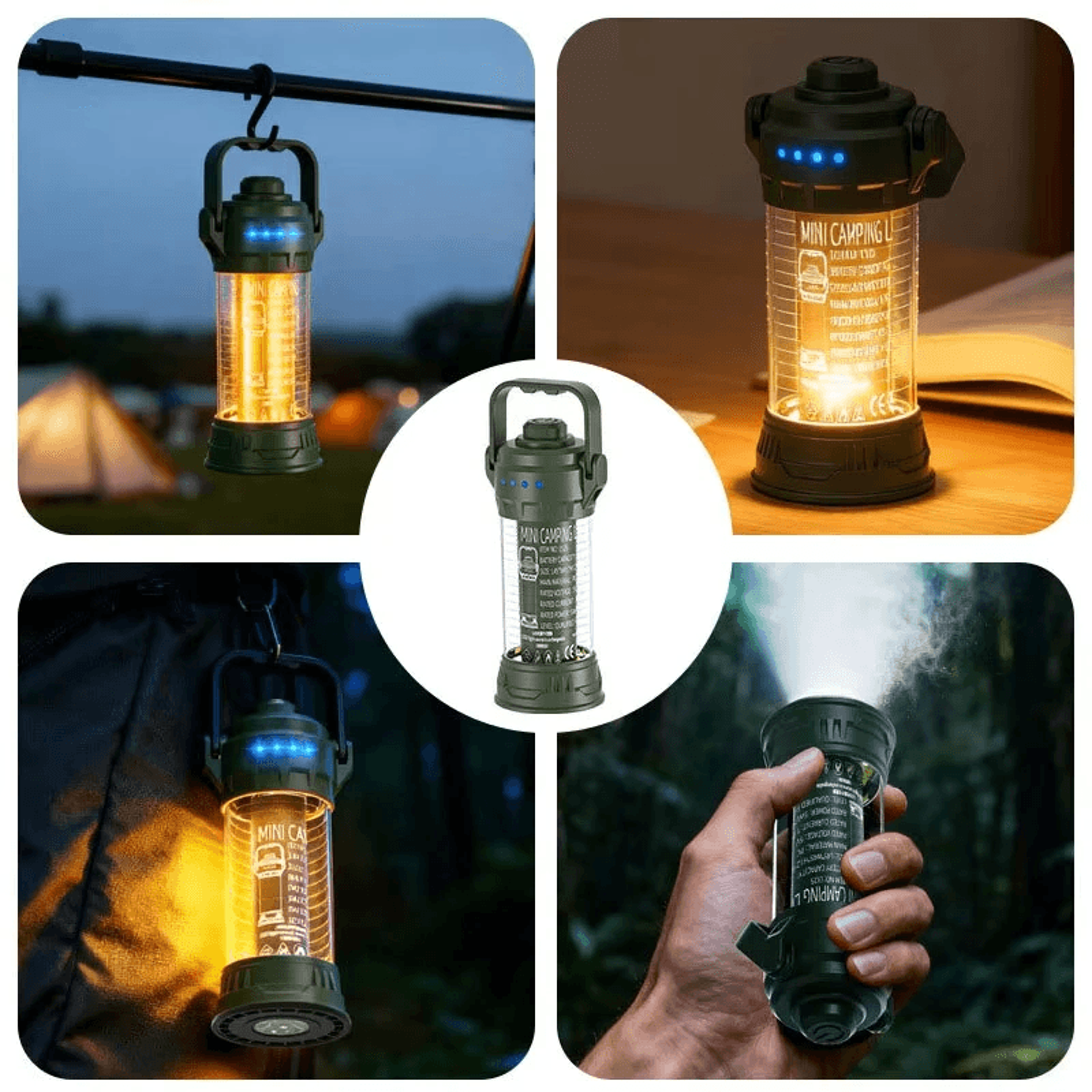 Portable Rechargeable Camping Lantern With Light Modes And Hanging Hook 3