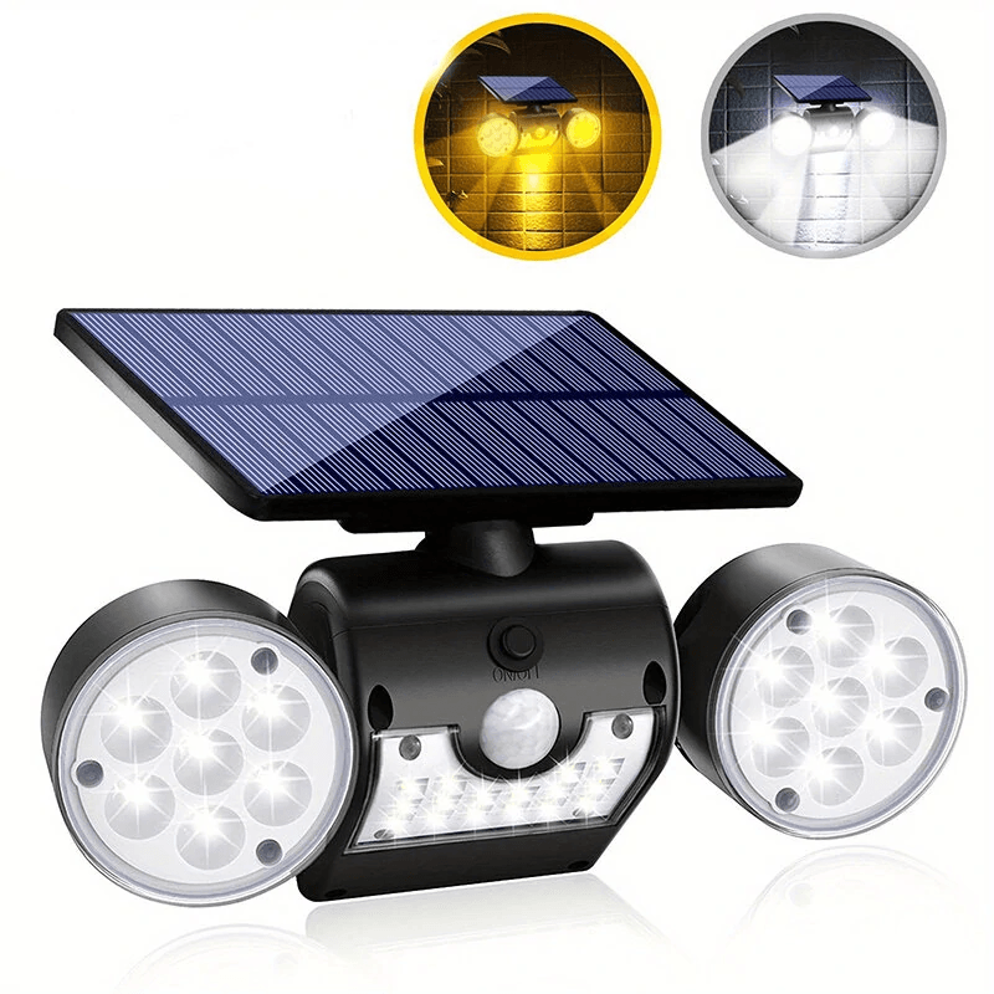 LED Solar Motion Sensor Wall Light Rotatable Waterproof Outdoor Security Lamp 1