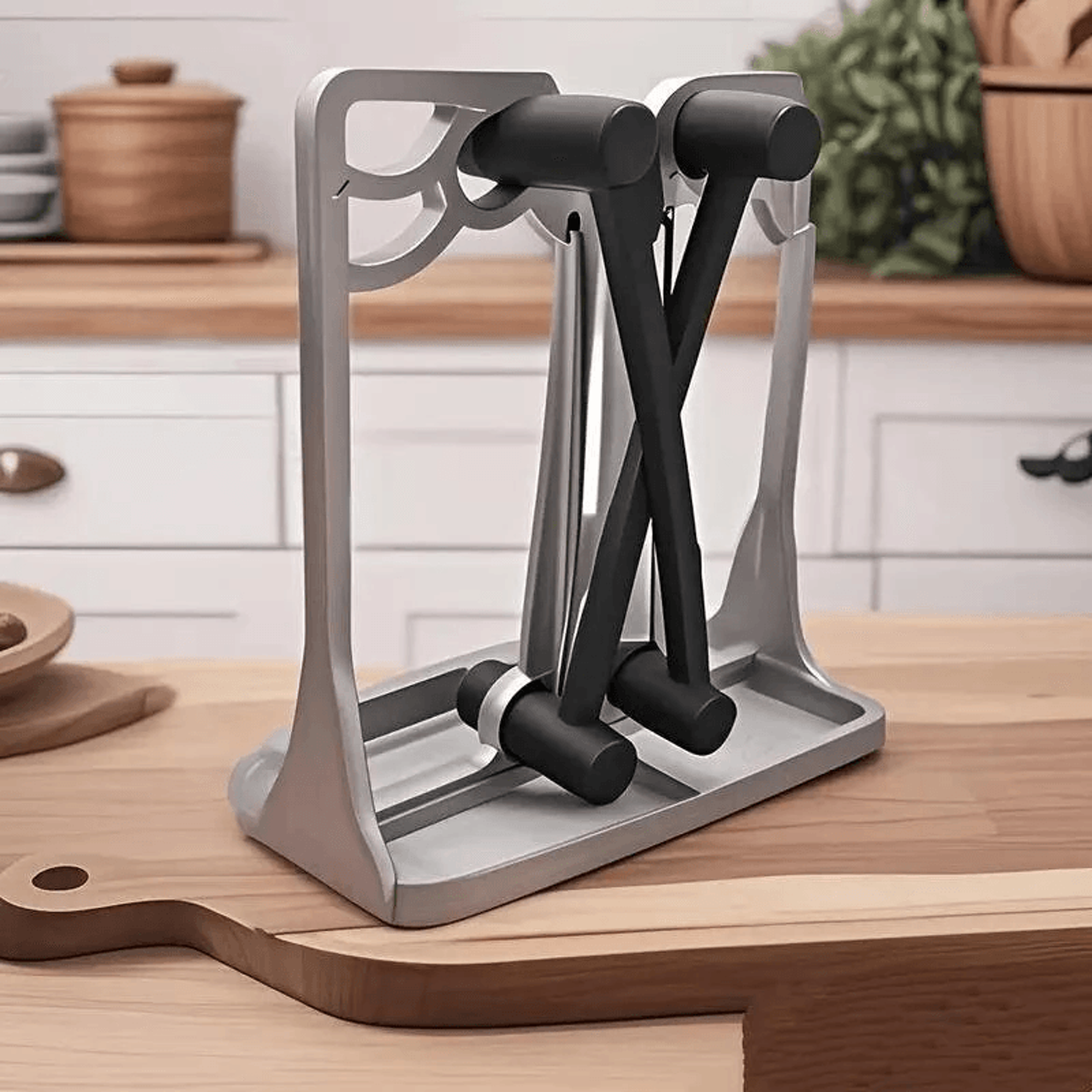Stainless Steel Manual Knife Sharpener Dual Slot Knife And Scissor Sharpening Tool 2