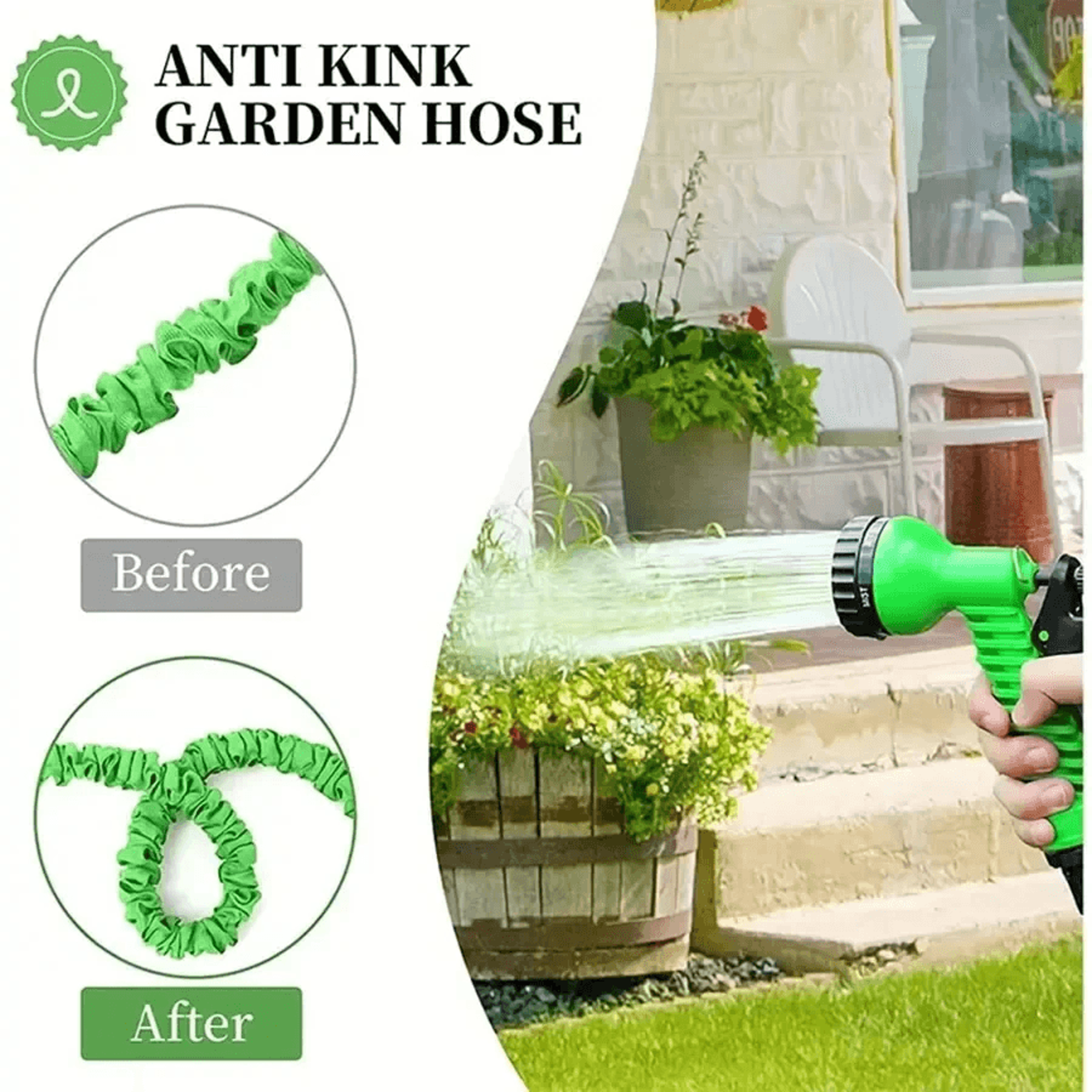 Expandable Garden Hose With Function Spray Nozzle For Watering And Car Washing 9