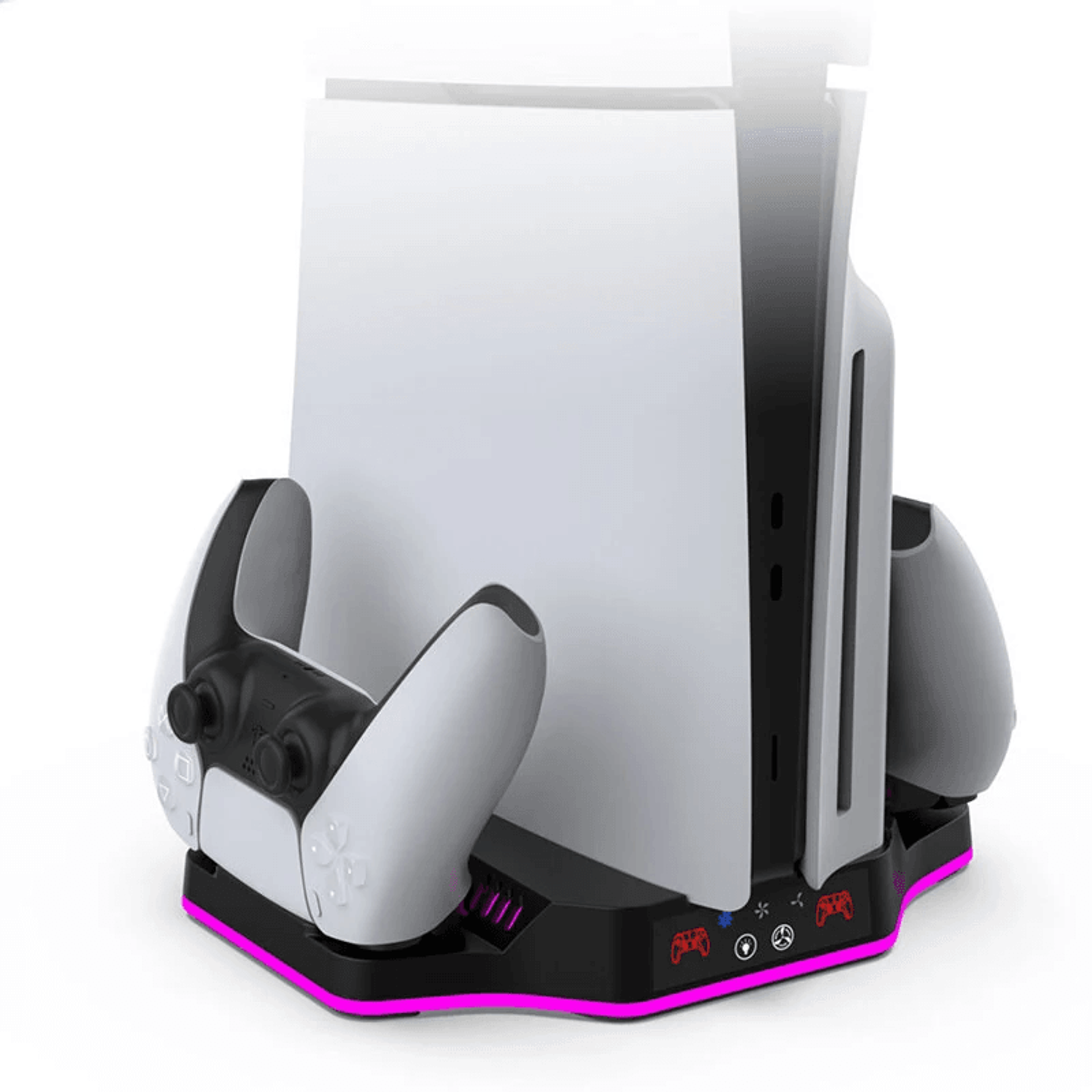 Slim Cooling Stand With Dual Controller Charging Station And RGB Light 3