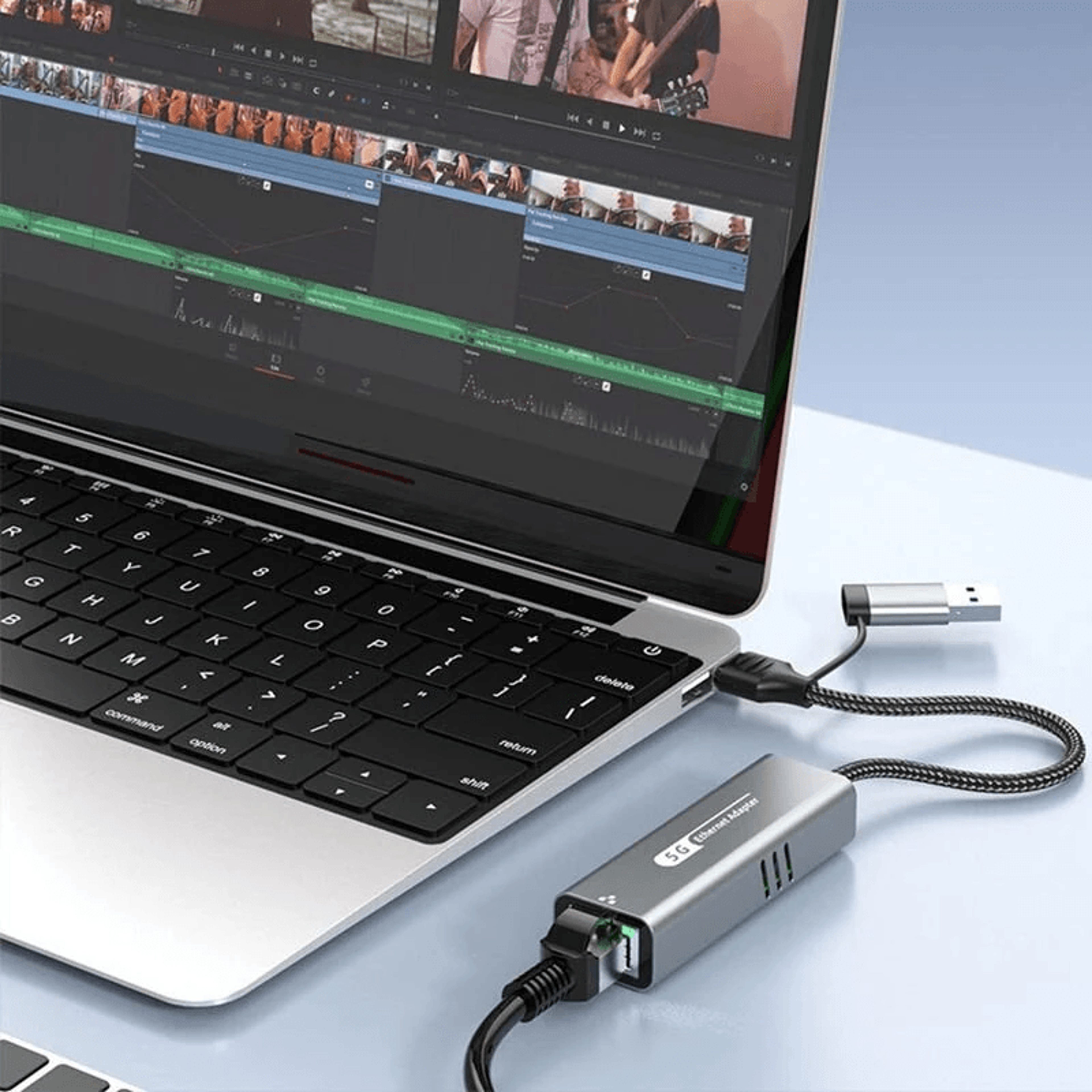 USB C To Ethernet Adapter With Plug And Play Wired Network Connection 3