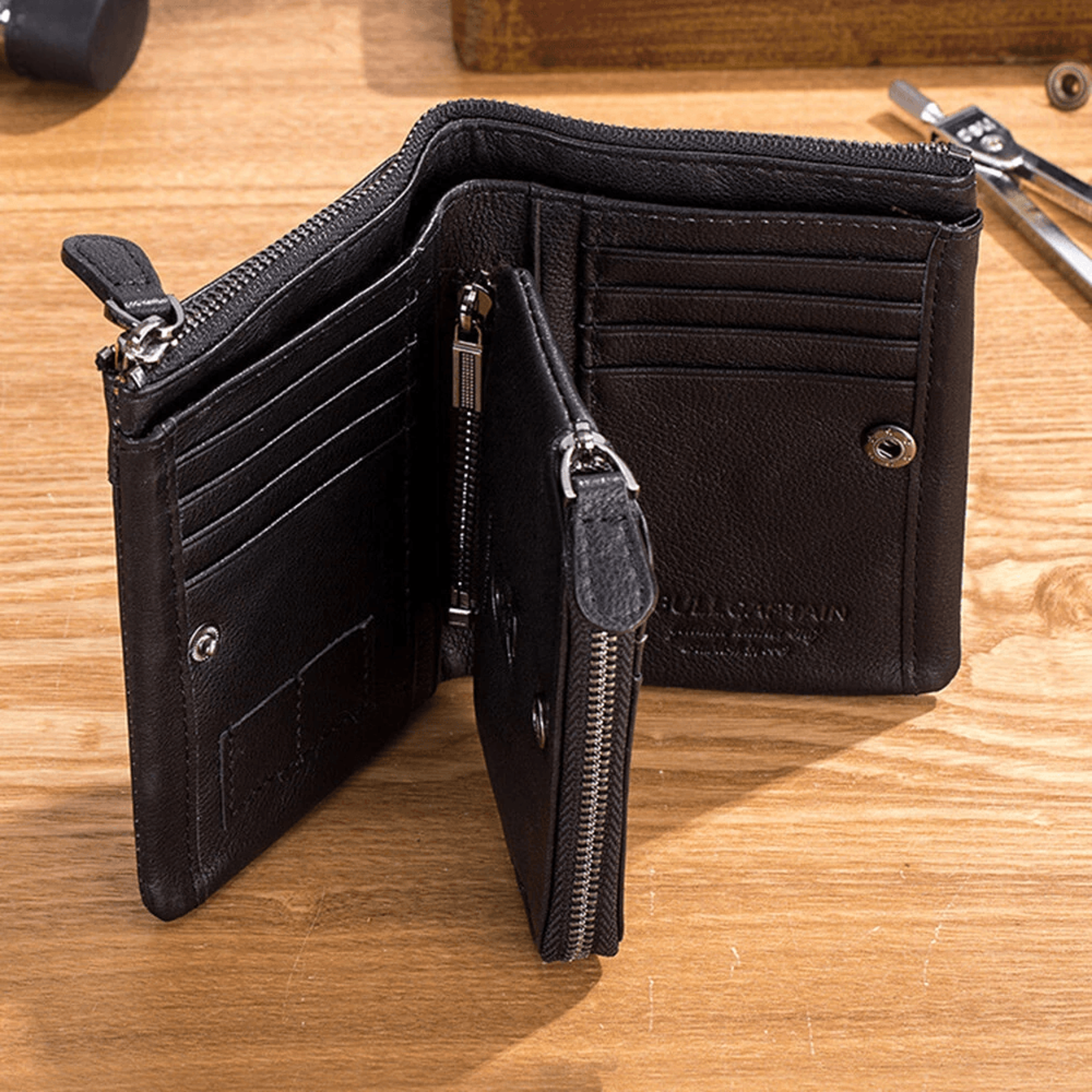Genuine Leather Wallet For Men With Detachable Coin Purse And Multi Card Storage 5